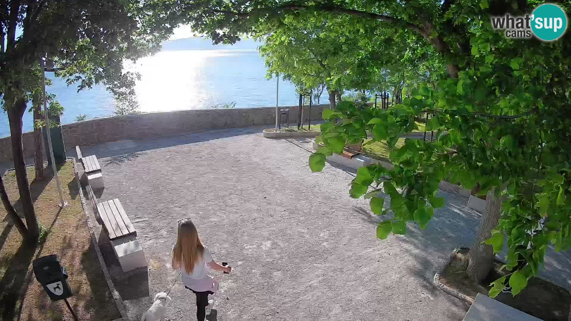 Senj Live Webcam – Schriftstellerpark und Velebit-Kanal
