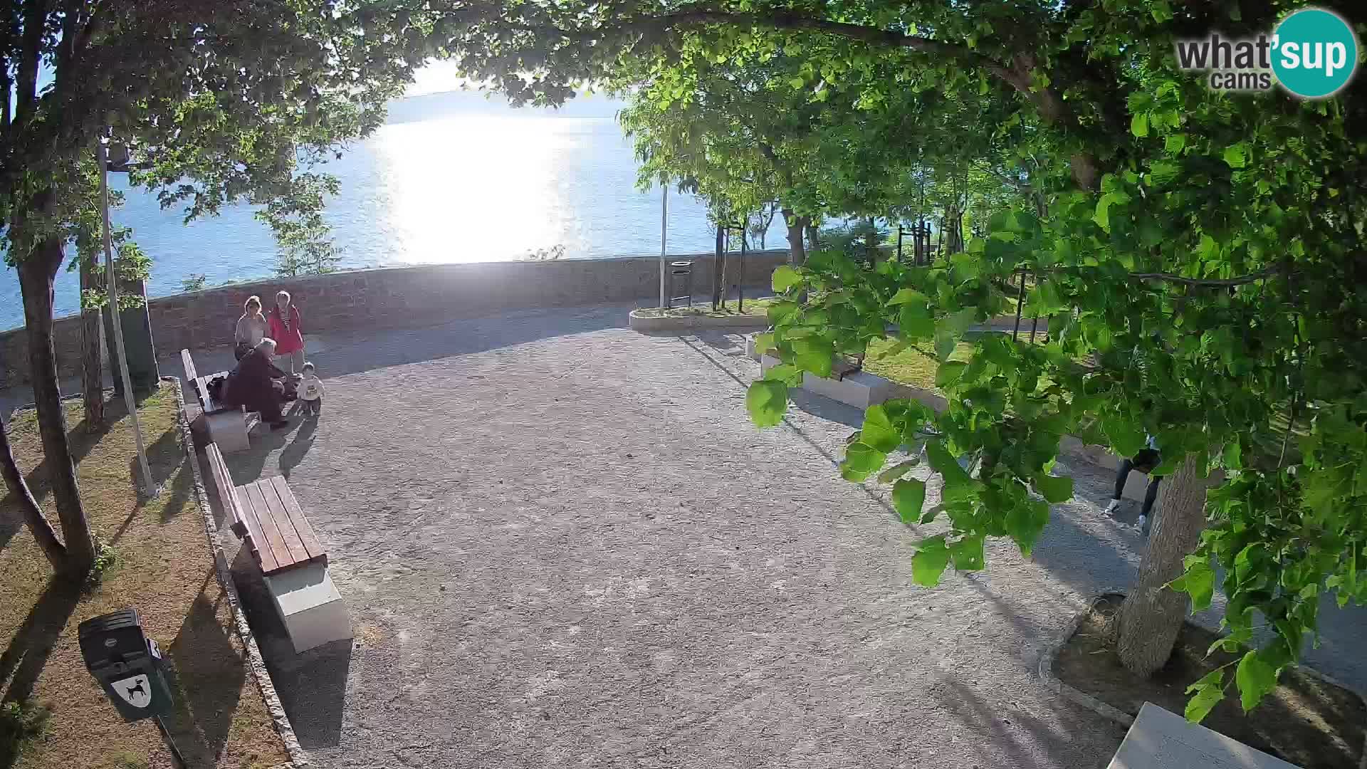 Senj Live Webcam – Schriftstellerpark und Velebit-Kanal