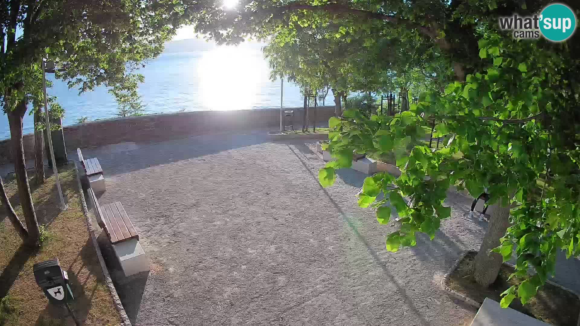 Senj Live Webcam – Schriftstellerpark und Velebit-Kanal