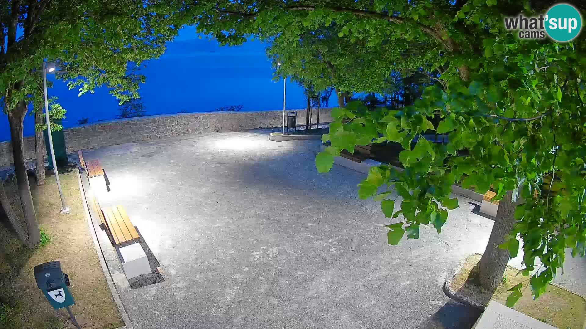Senj Live Cam – Writers’ Park and the Velebit Channel