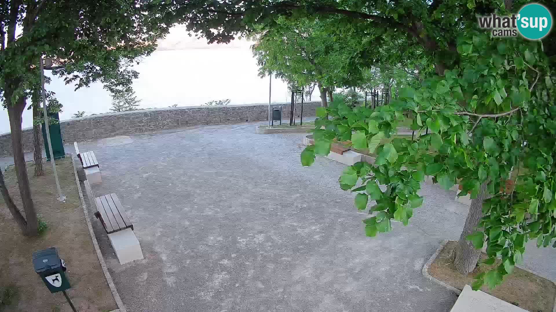 Senj Live Cam – Writers’ Park and the Velebit Channel