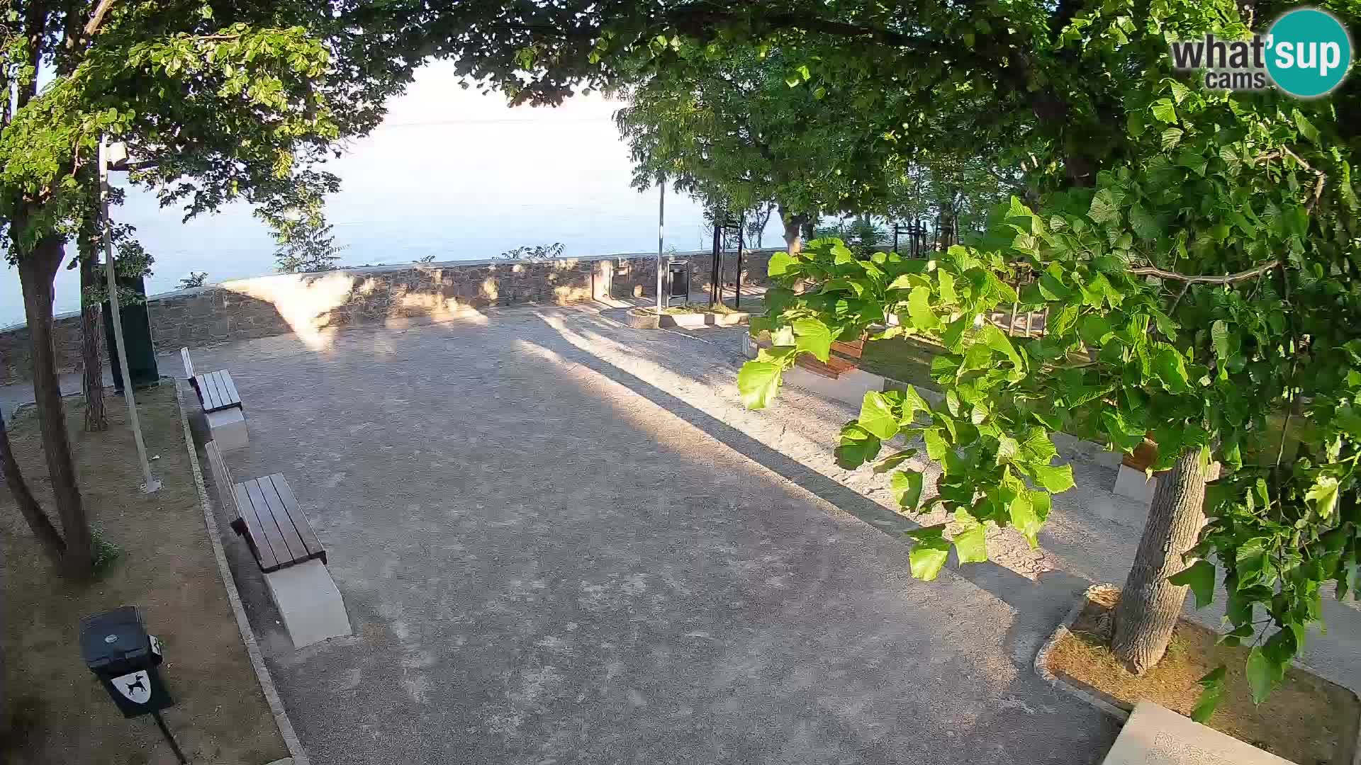 Senj Live Webcam – Schriftstellerpark und Velebit-Kanal