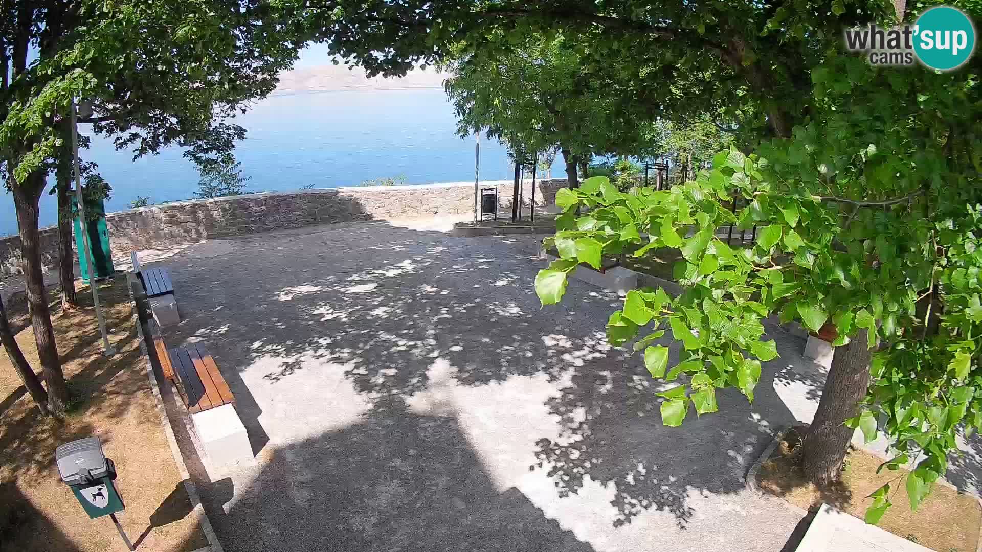 Senj Live Webcam – Schriftstellerpark und Velebit-Kanal