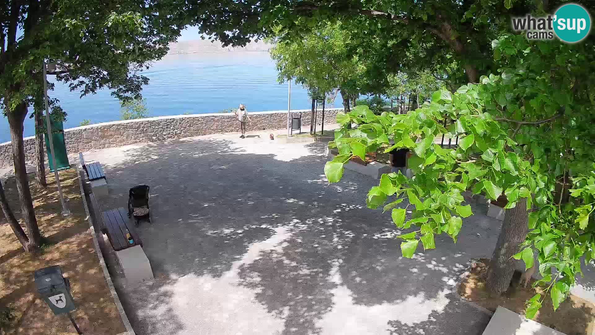Senj Live Webcam – Schriftstellerpark und Velebit-Kanal