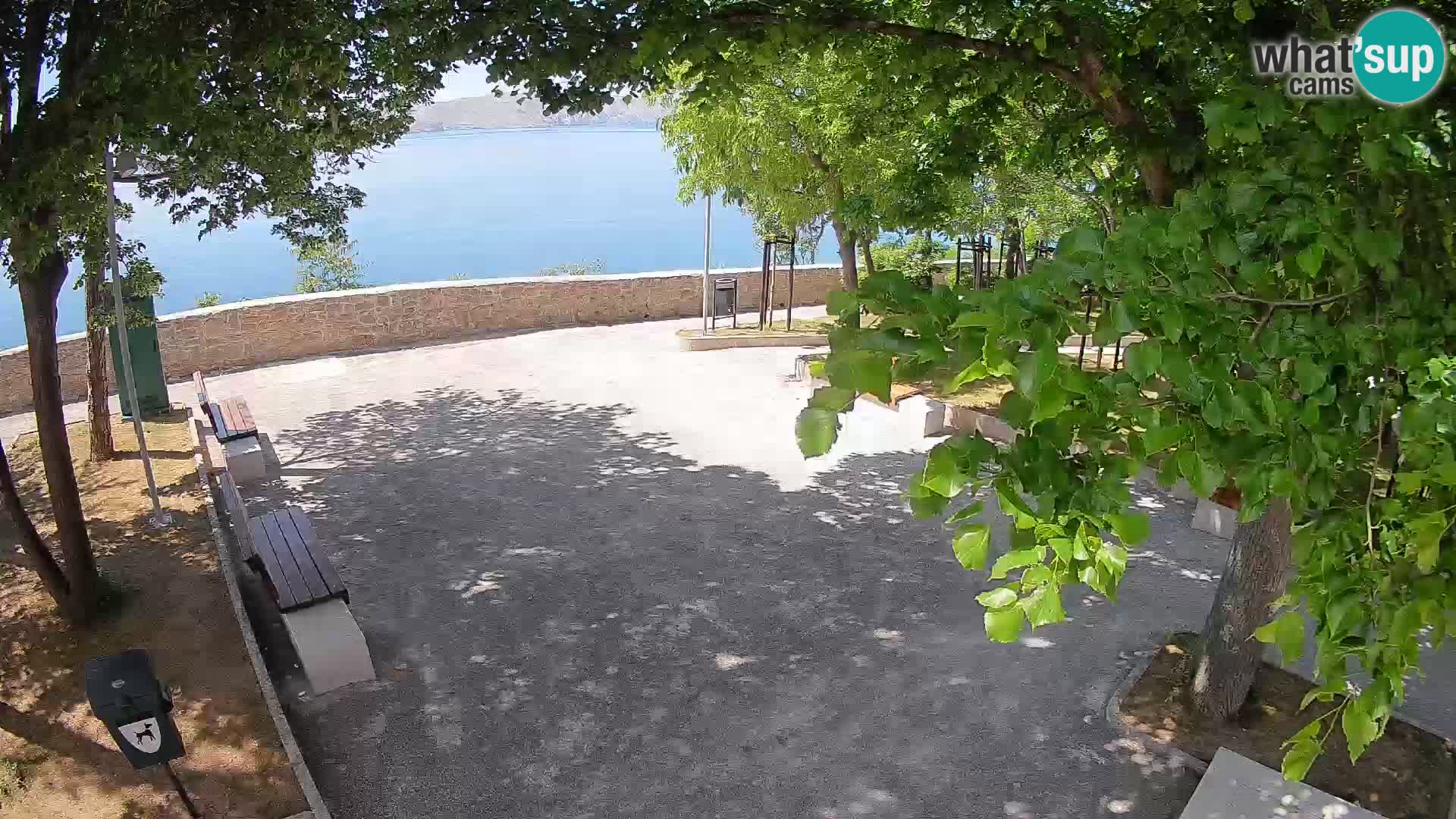 Senj Live Cam – Writers’ Park and the Velebit Channel