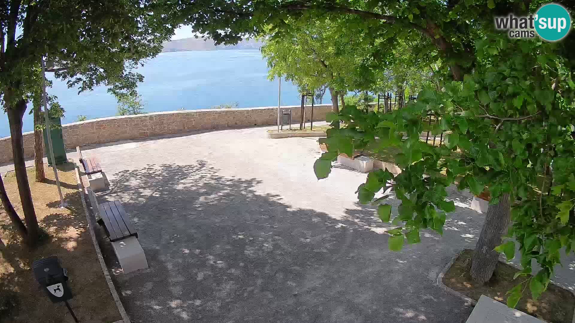 Senj Live Webcam – Schriftstellerpark und Velebit-Kanal