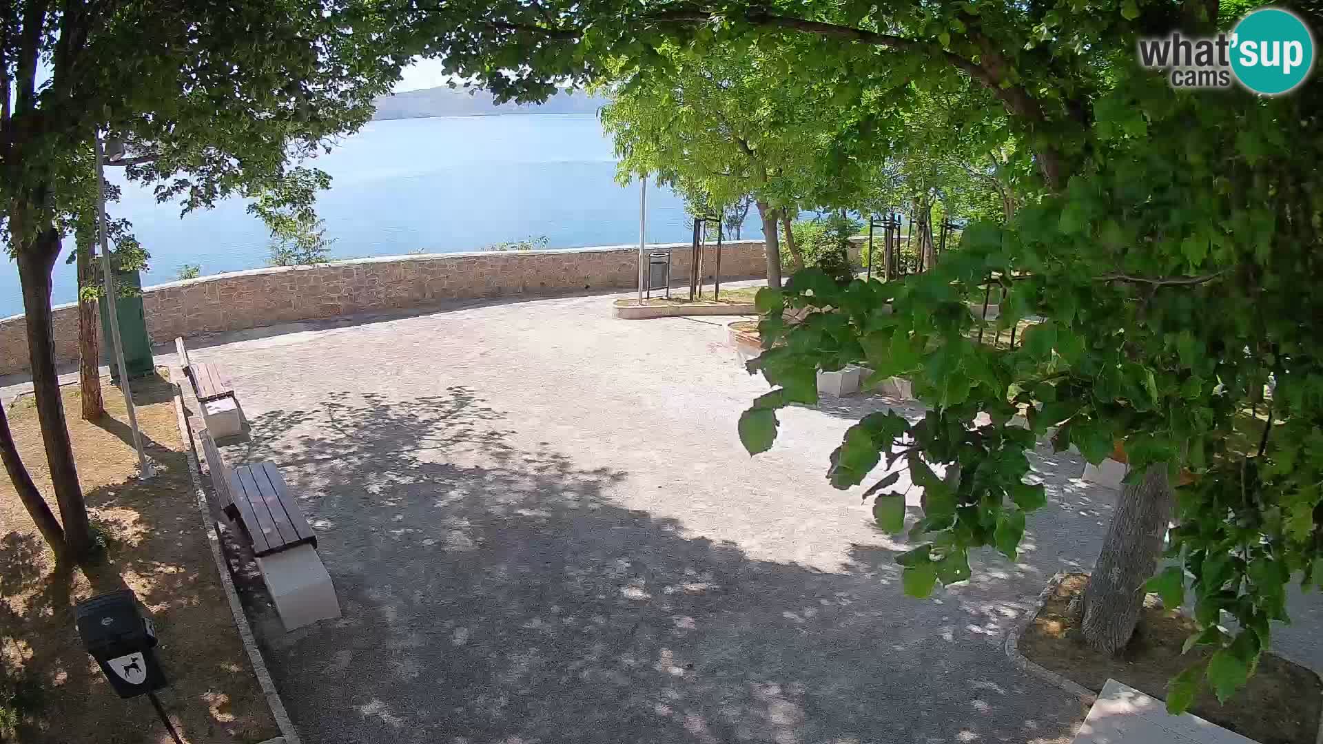 Senj Live Cam – Writers’ Park and the Velebit Channel
