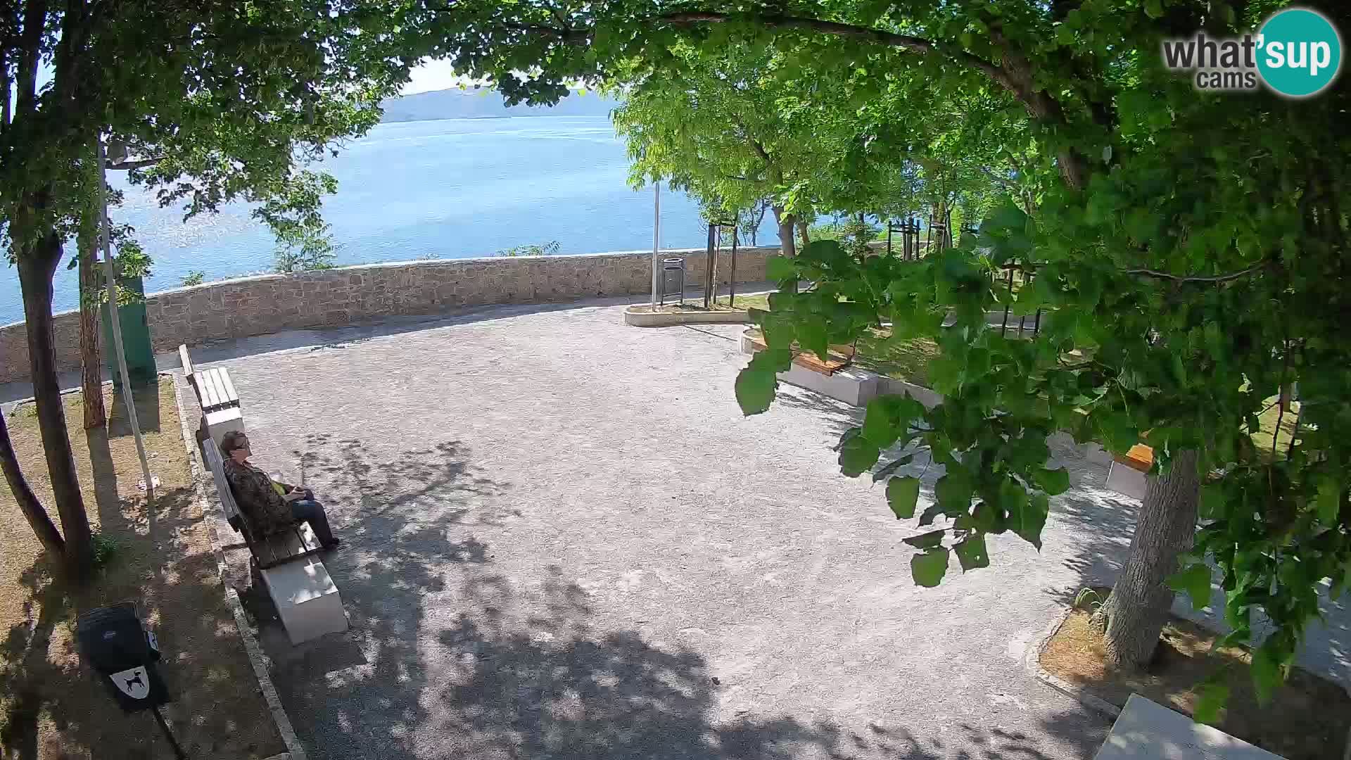 Senj Live Cam – Writers’ Park and the Velebit Channel