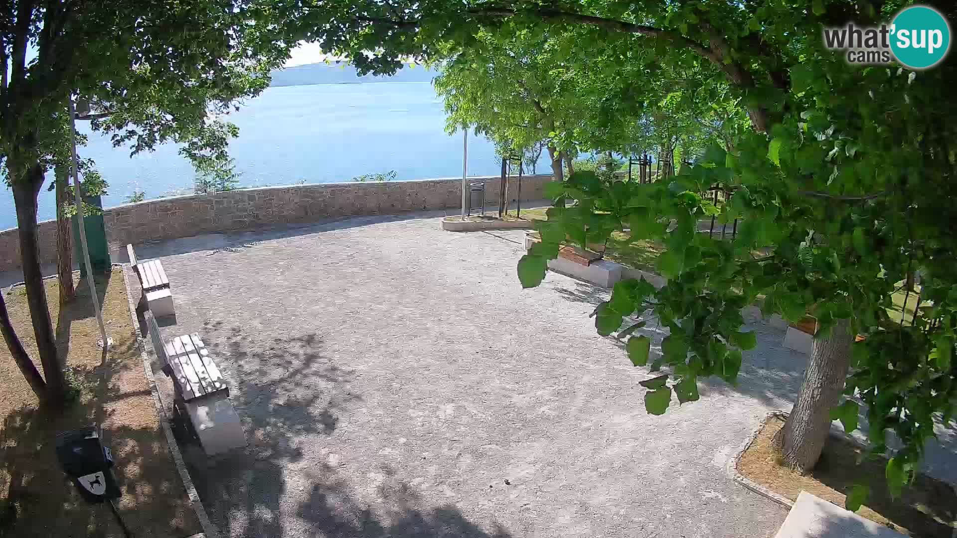Senj Live Cam – Writers’ Park and the Velebit Channel