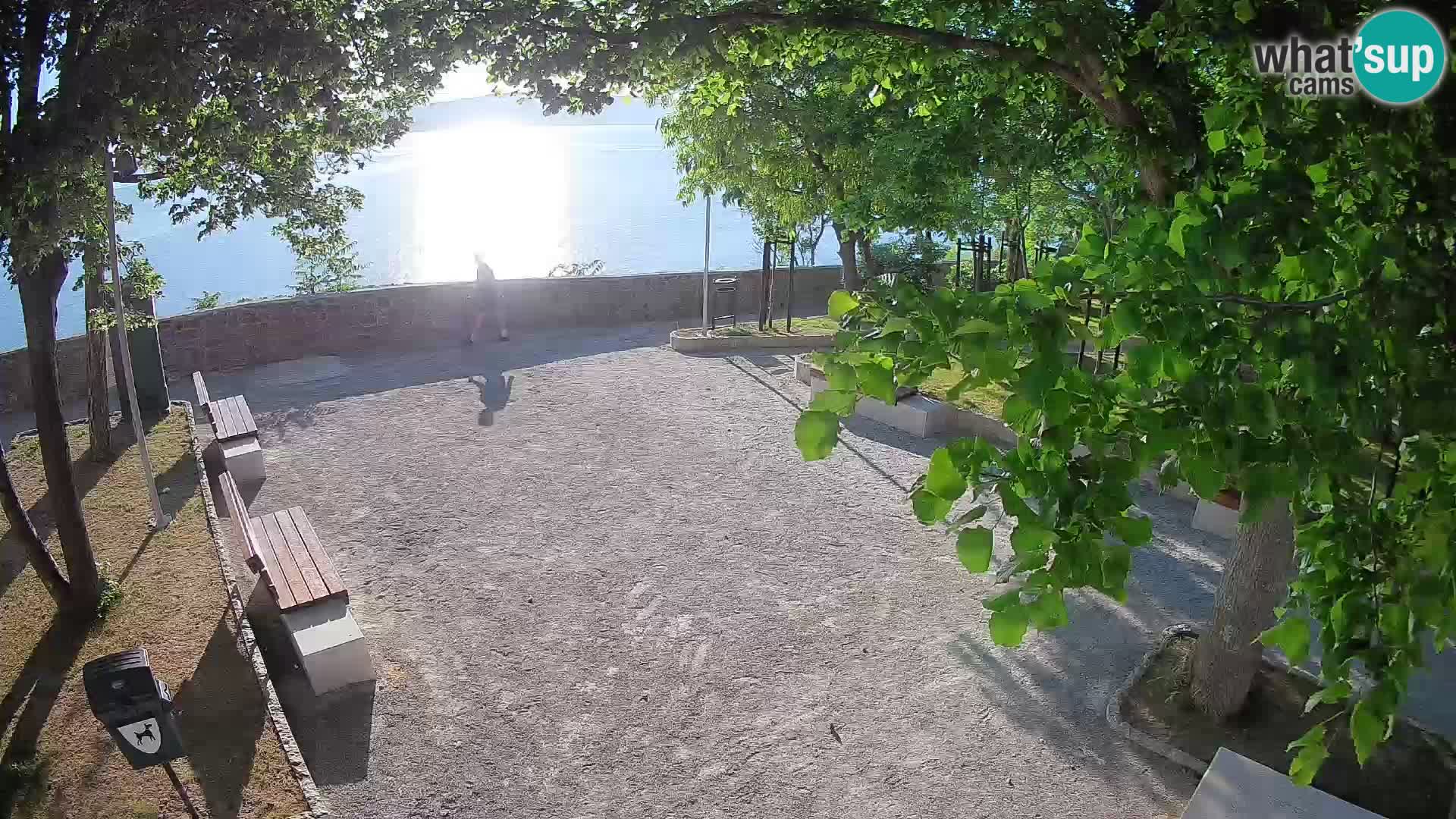 Senj Live Webcam – Schriftstellerpark und Velebit-Kanal