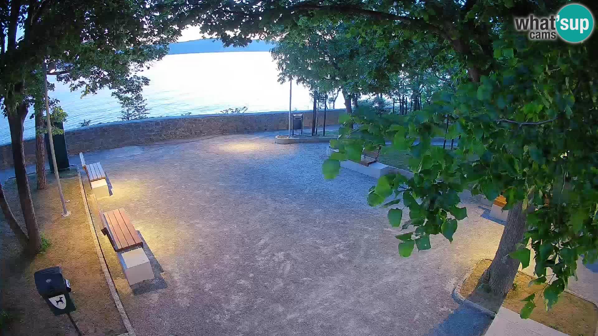 Senj Live Cam – Writers’ Park and the Velebit Channel
