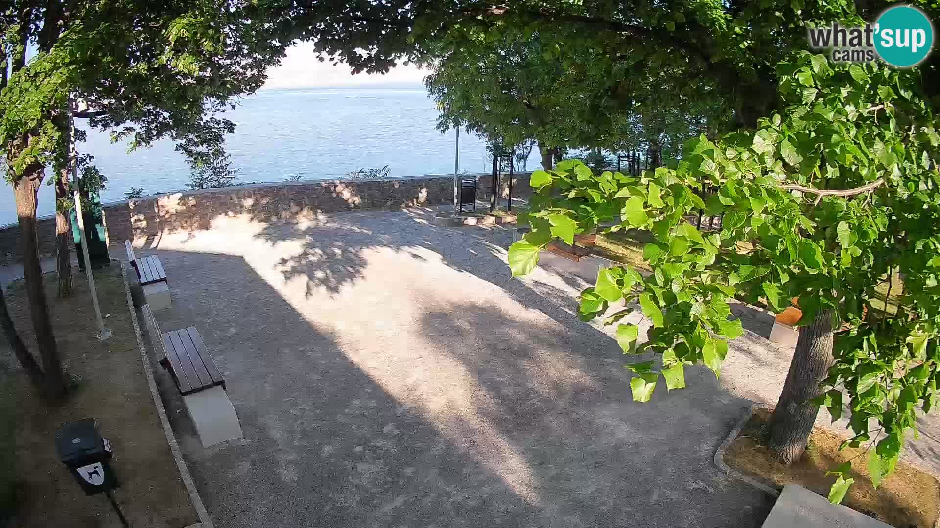 Senj Live Cam – Writers’ Park and the Velebit Channel