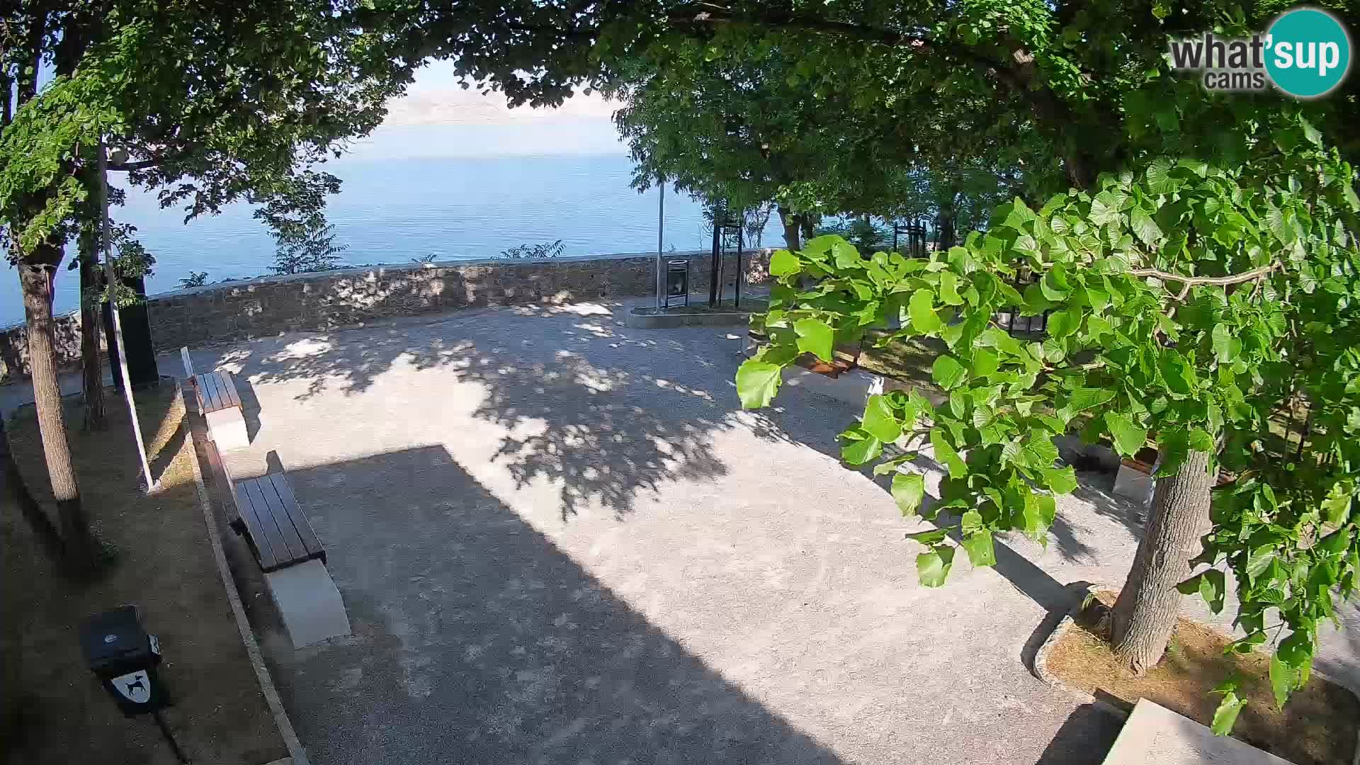 Senj Live Cam – Writers’ Park and the Velebit Channel