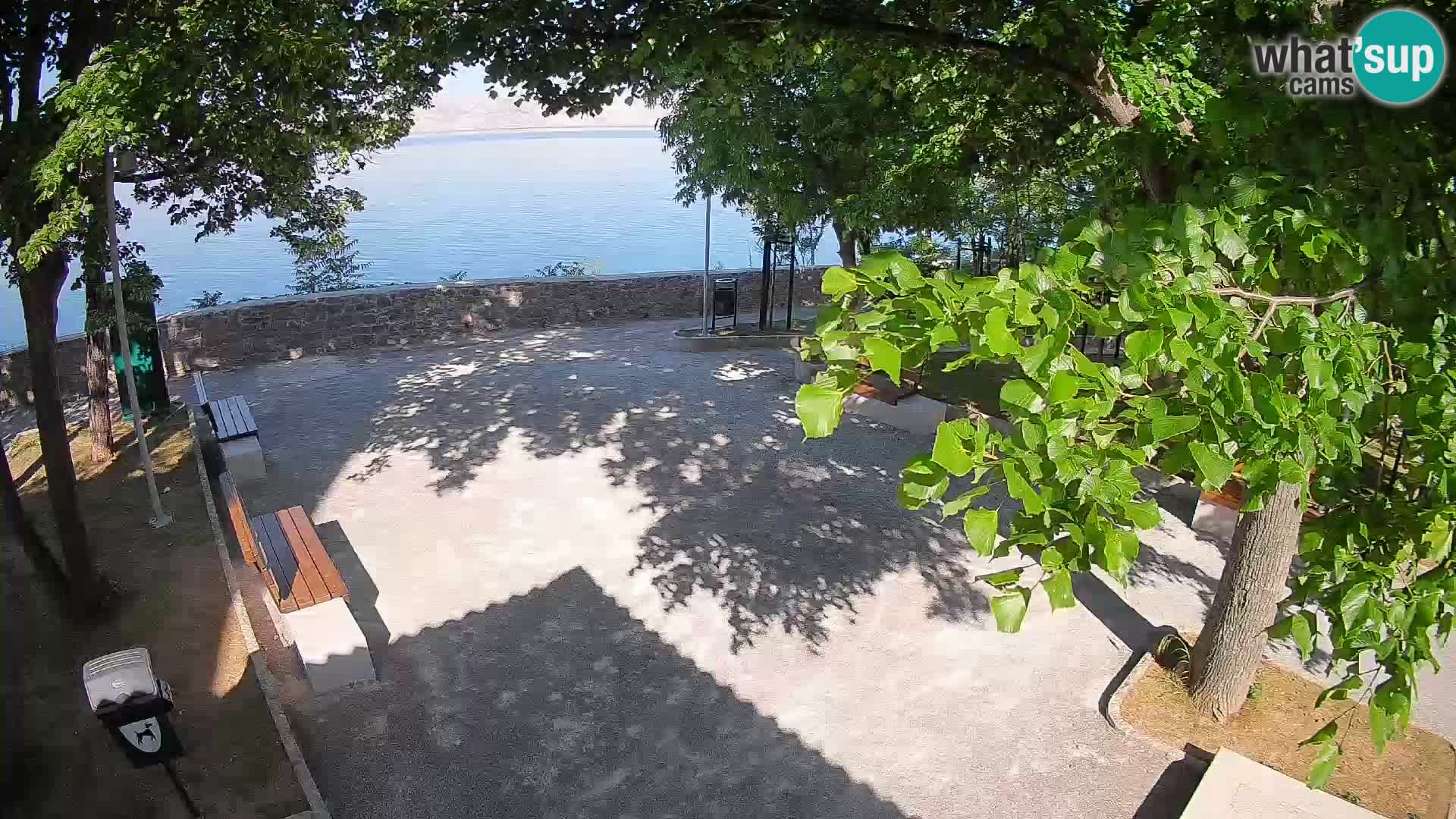 Senj Live Webcam – Schriftstellerpark und Velebit-Kanal