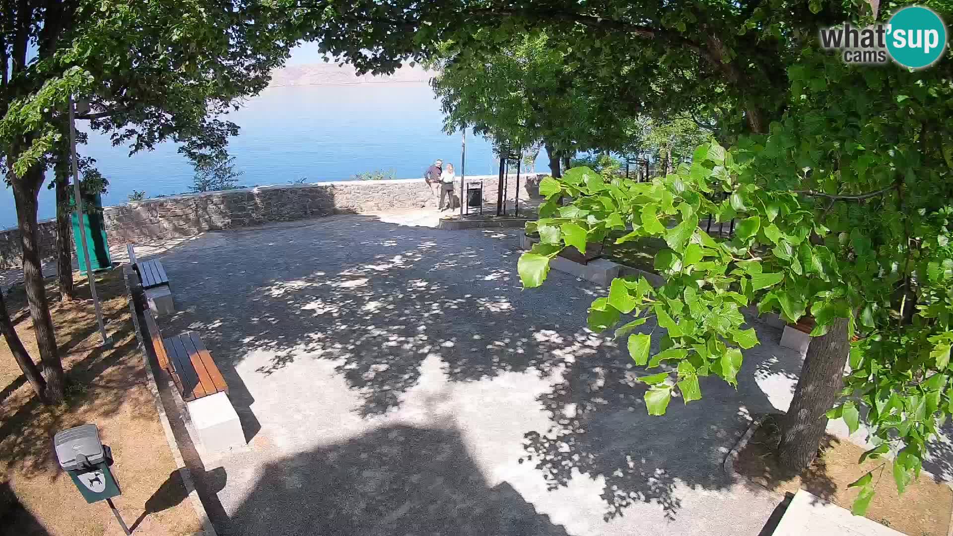 Senj Live Webcam – Schriftstellerpark und Velebit-Kanal