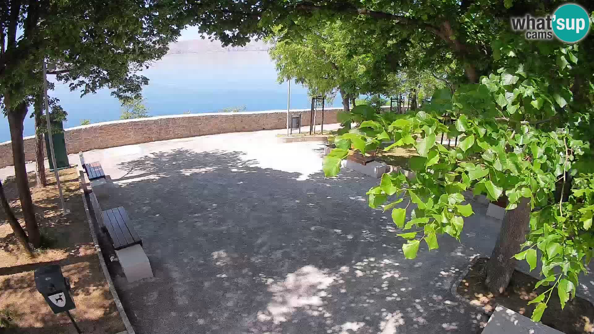 Senj Live Cam – Writers’ Park and the Velebit Channel