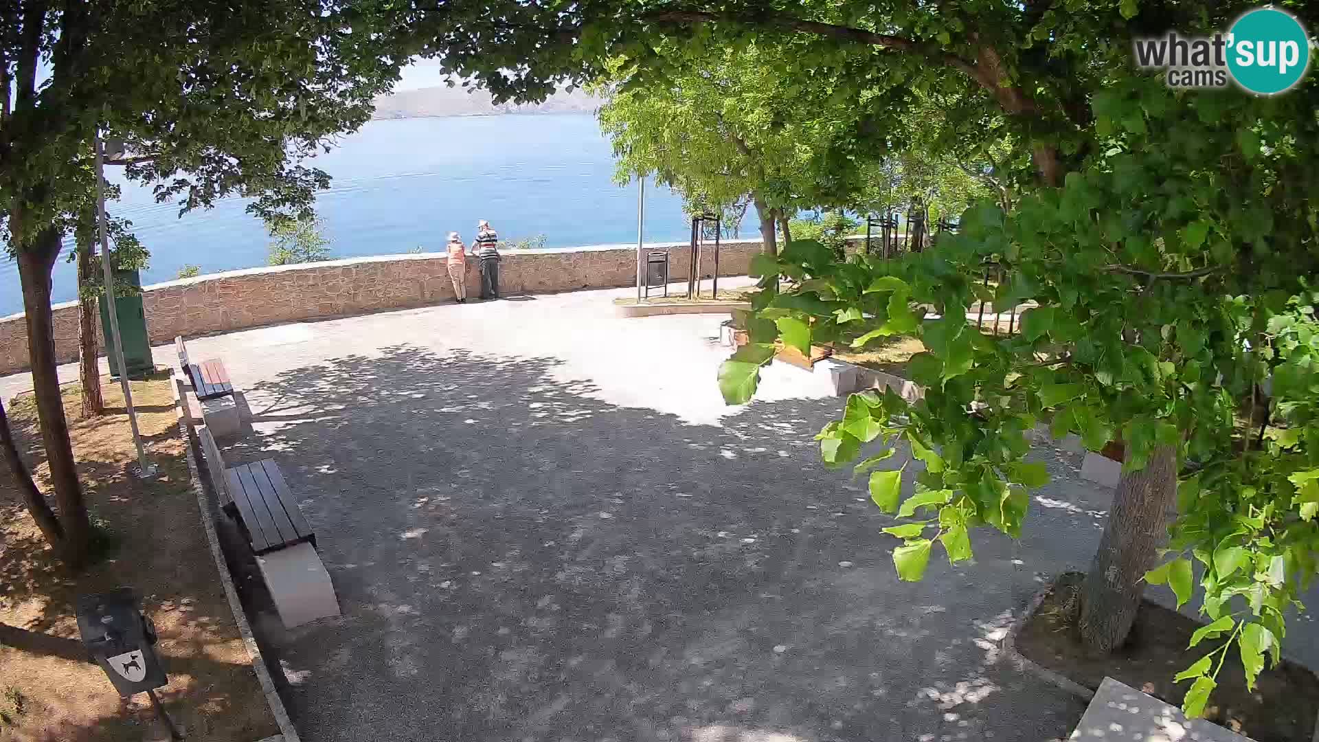 Senj Live Webcam – Schriftstellerpark und Velebit-Kanal