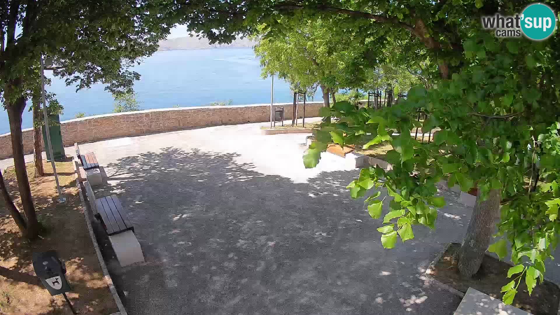 Senj Live Cam – Writers’ Park and the Velebit Channel