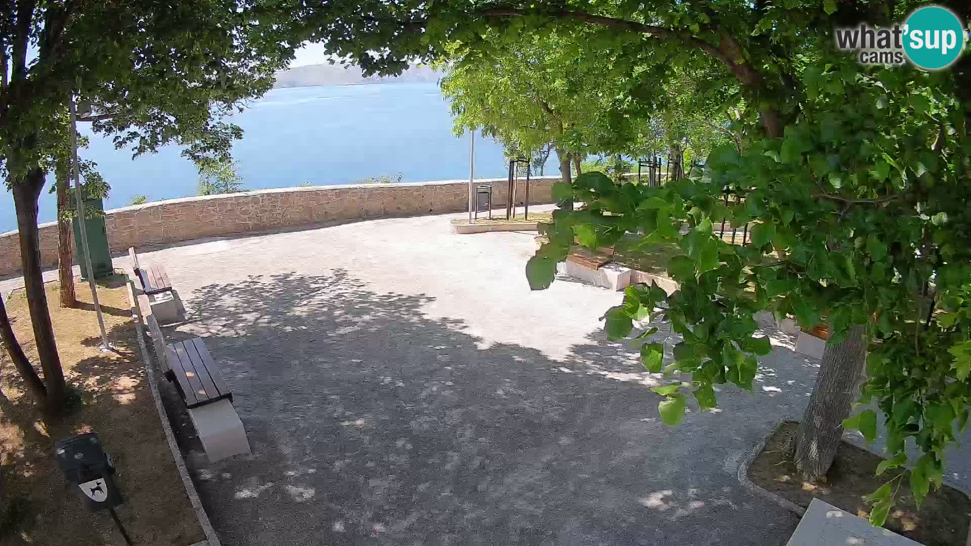 Senj Live Cam – Writers’ Park and the Velebit Channel