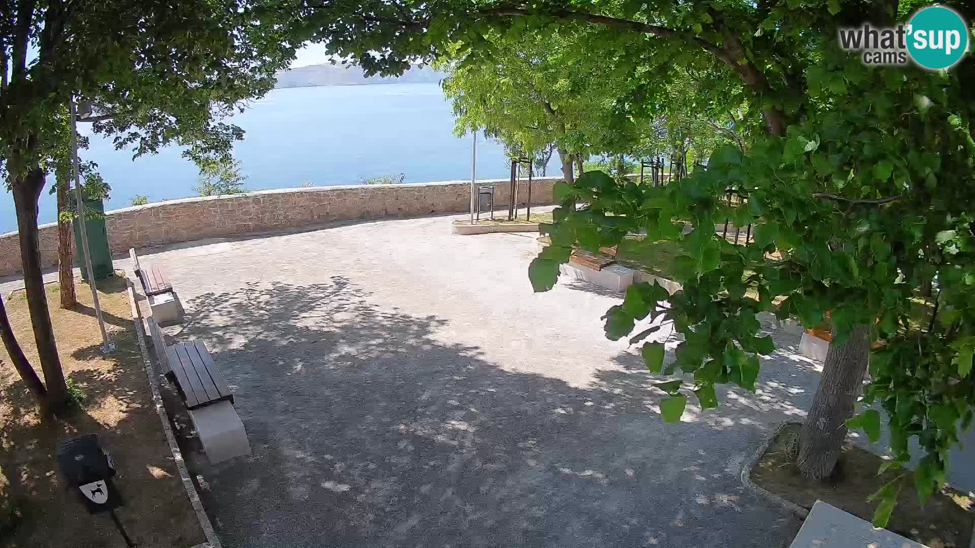 Senj Live Cam – Writers’ Park and the Velebit Channel