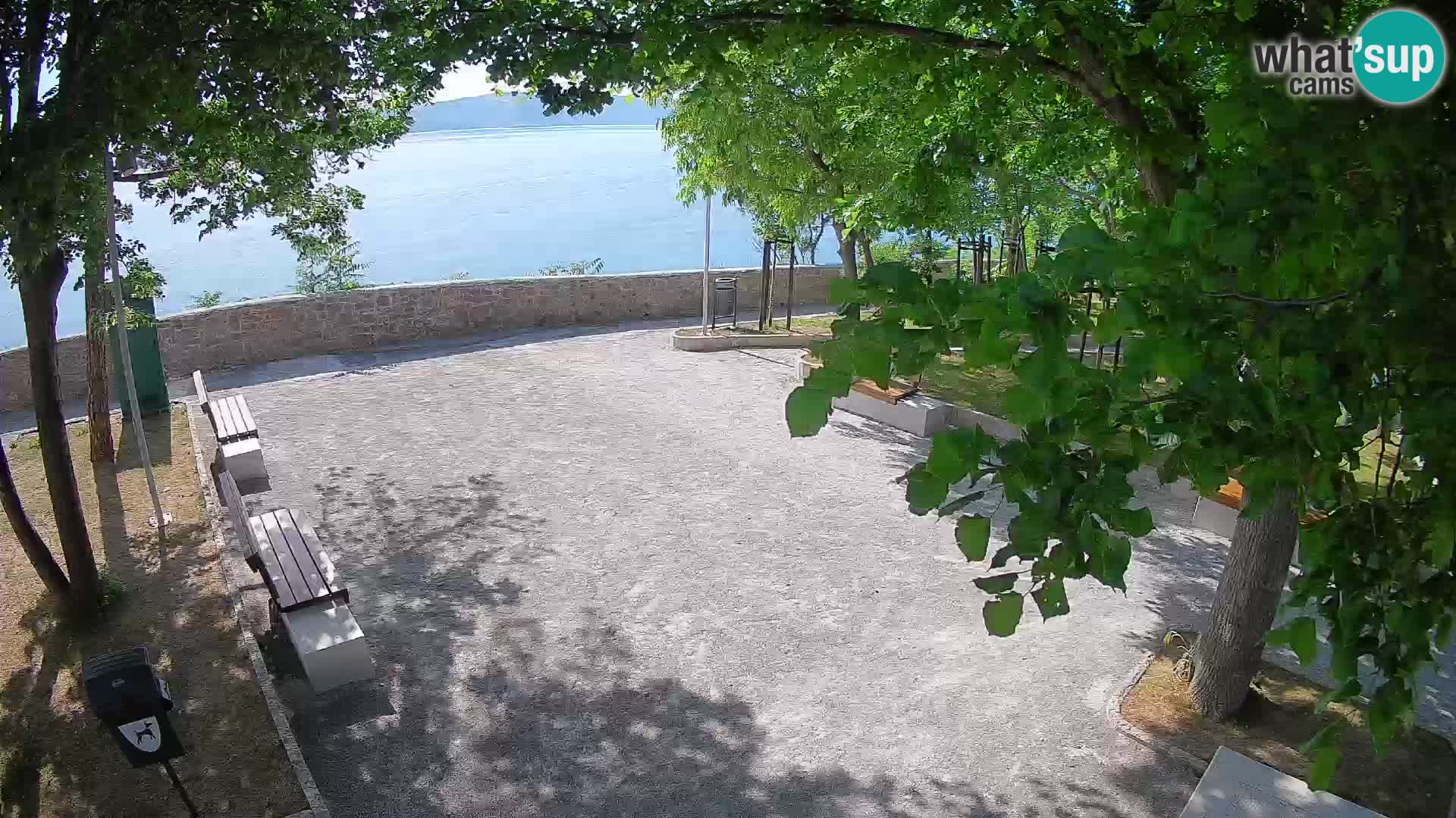Senj Live Cam – Writers’ Park and the Velebit Channel