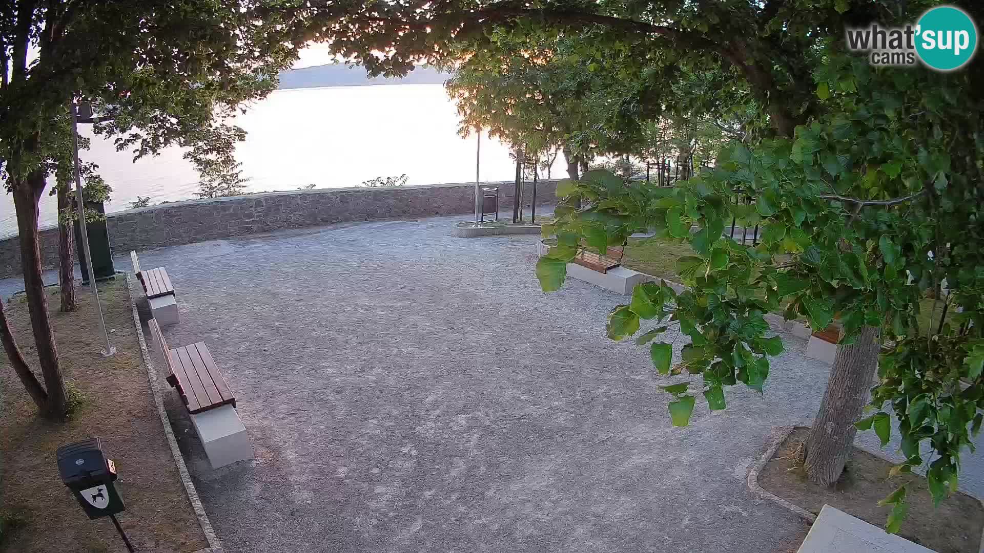 Senj Live Cam – Writers’ Park and the Velebit Channel