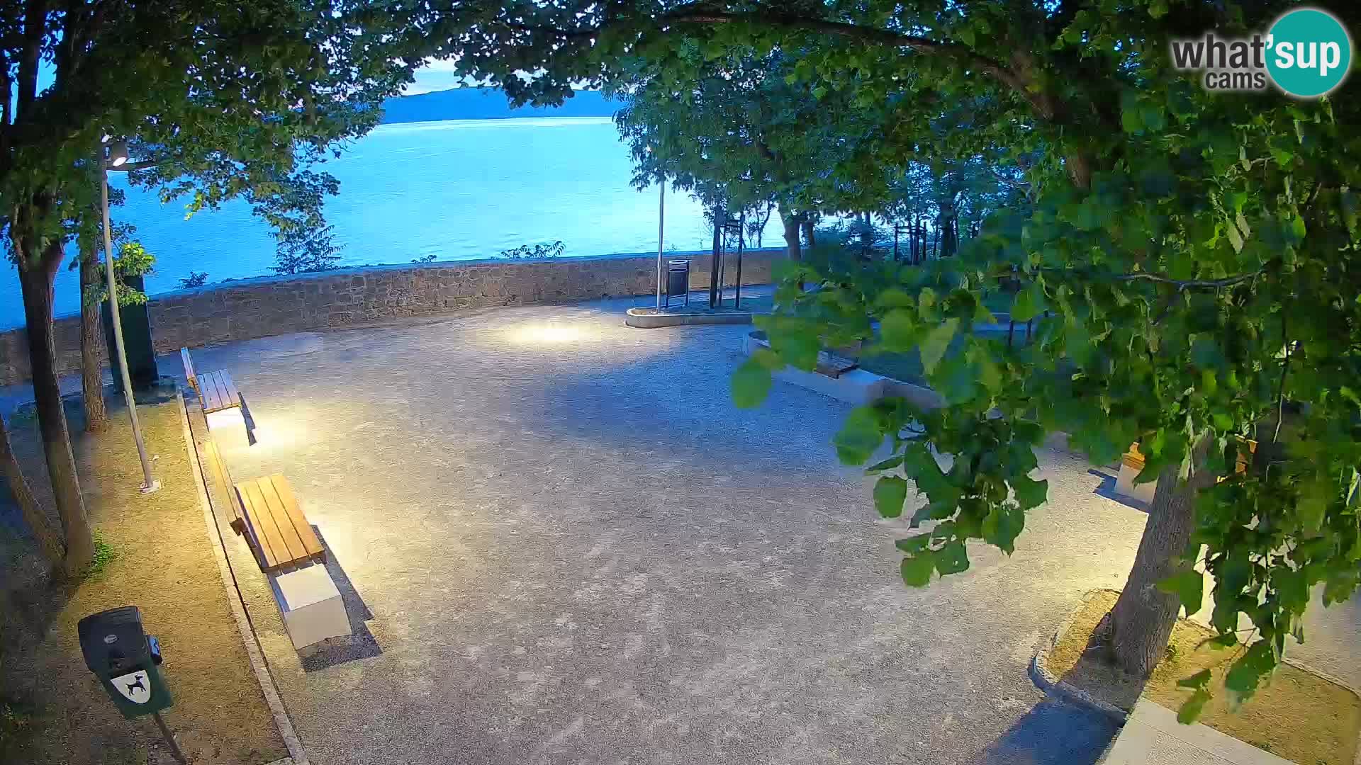 Senj Live Cam – Writers’ Park and the Velebit Channel