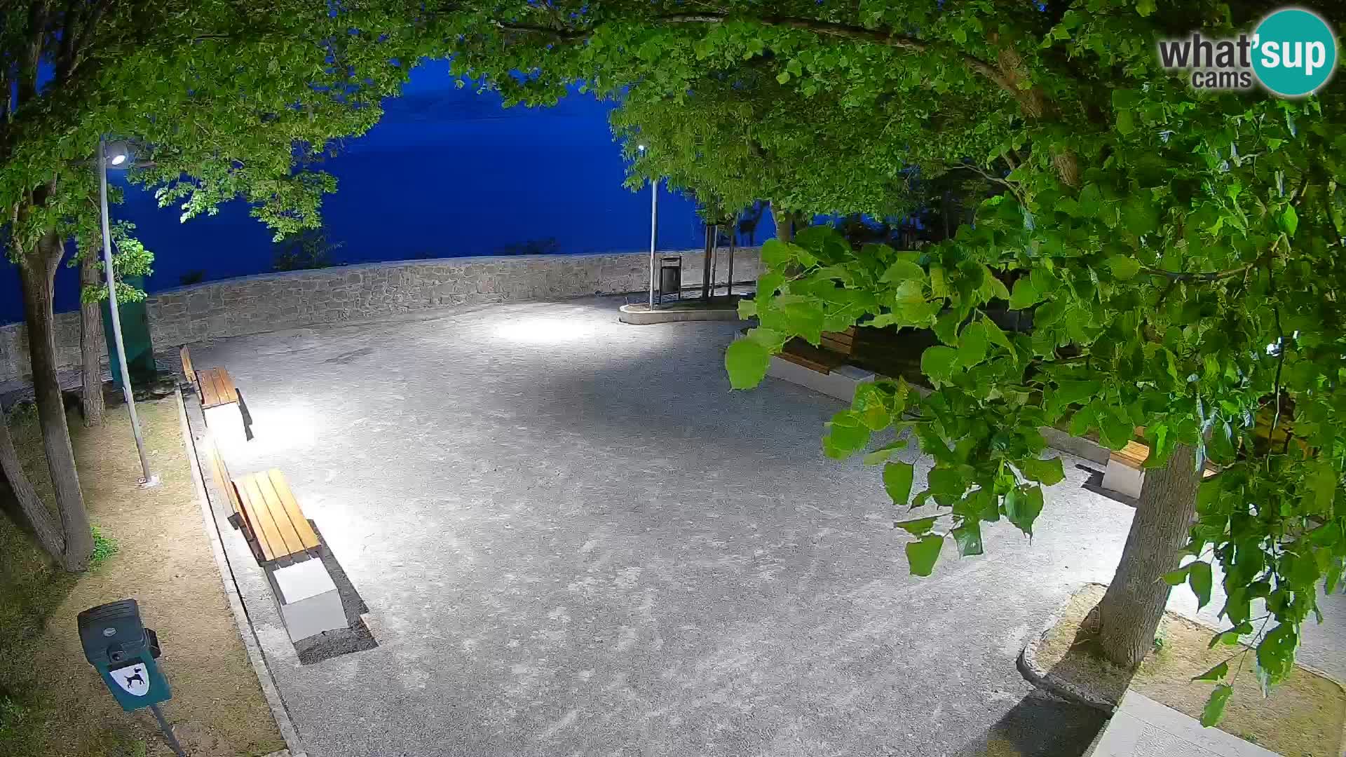 Senj Live Webcam – Schriftstellerpark und Velebit-Kanal