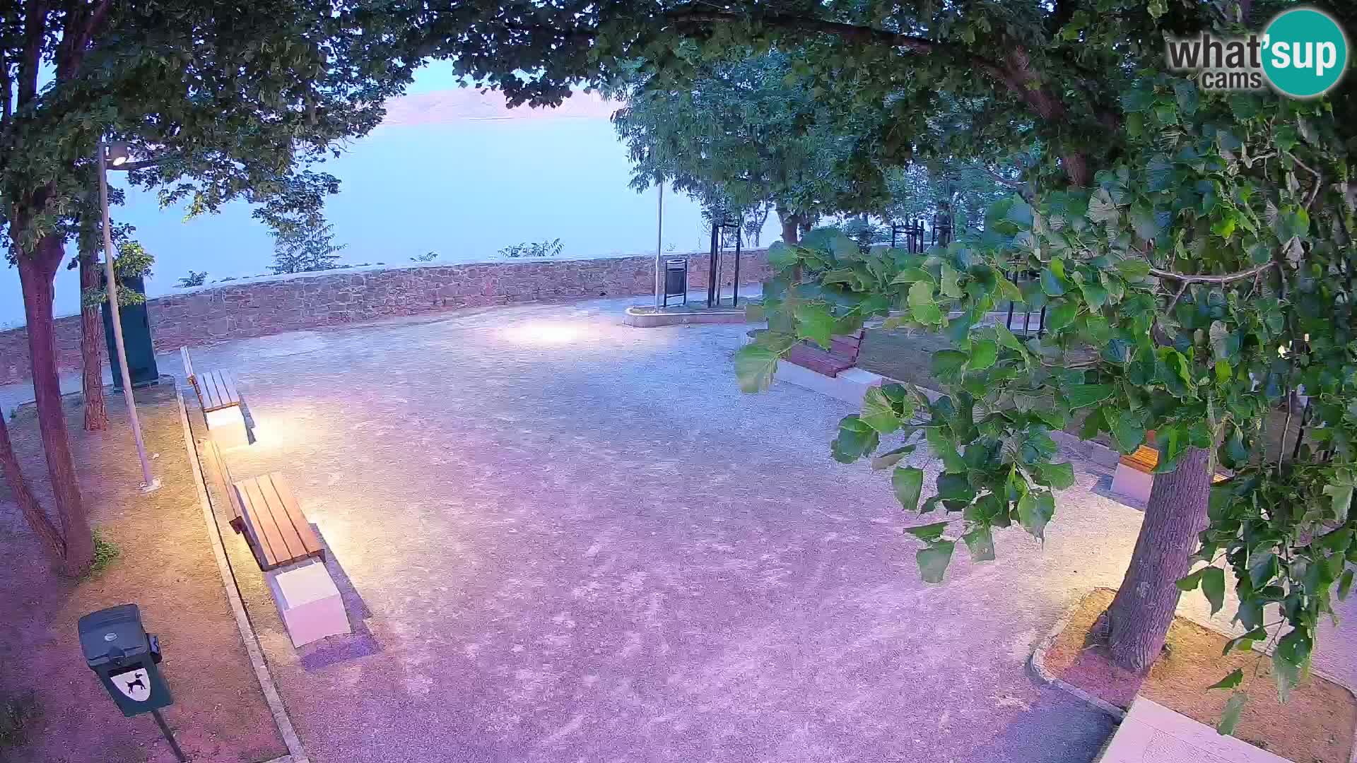 Senj Live Cam – Writers’ Park and the Velebit Channel