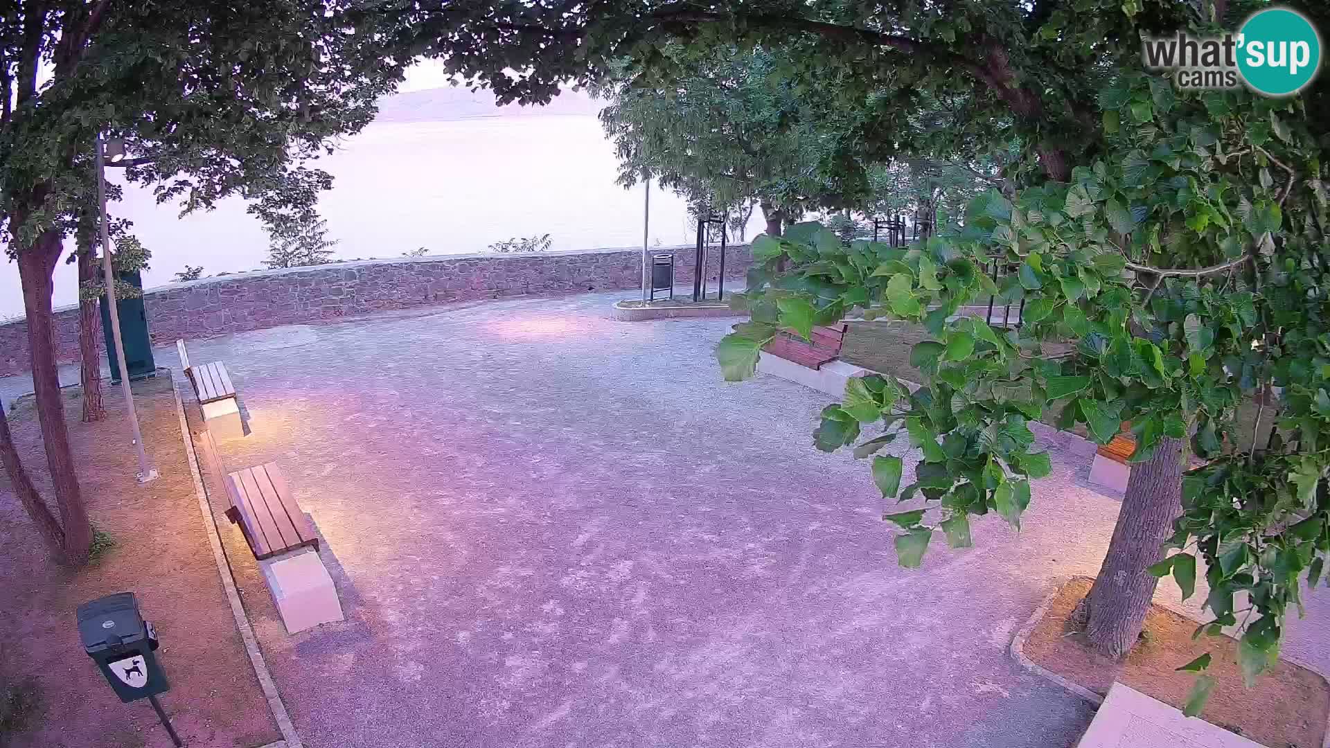 Senj Live Cam – Writers’ Park and the Velebit Channel