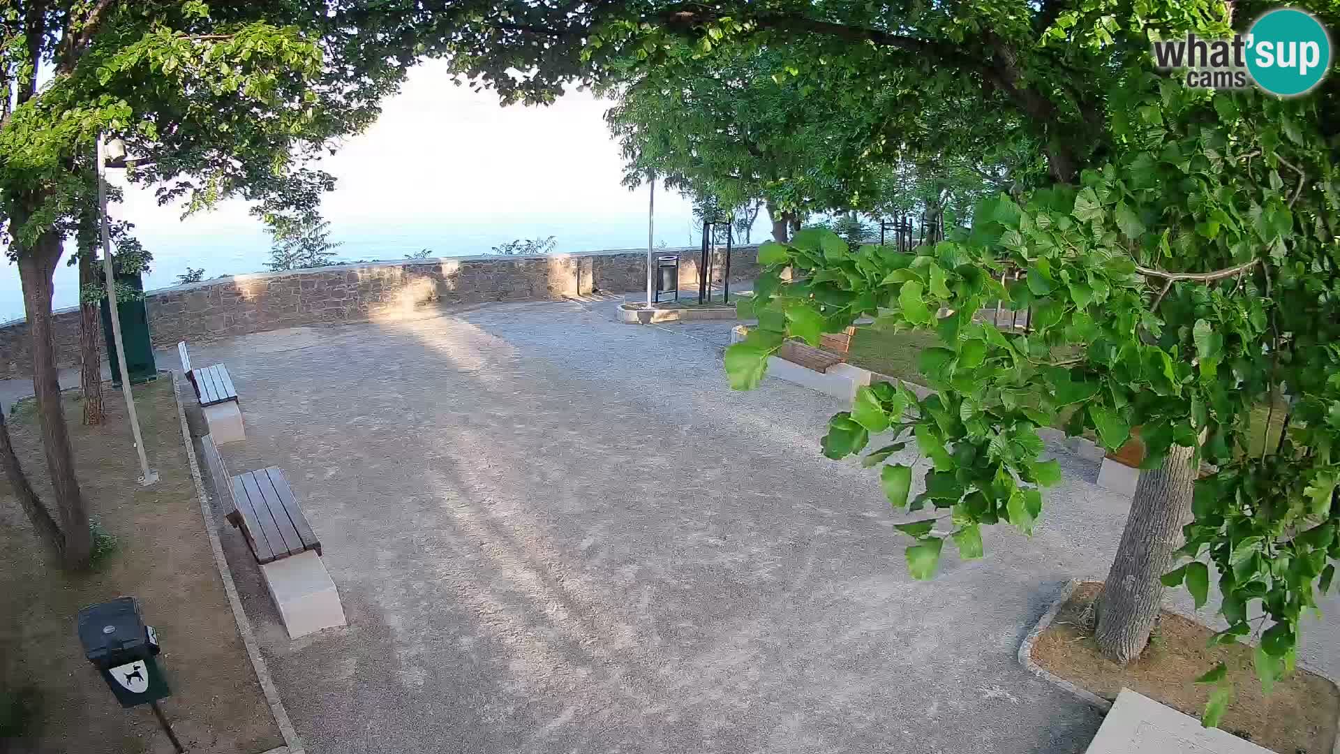 Senj Live Webcam – Schriftstellerpark und Velebit-Kanal