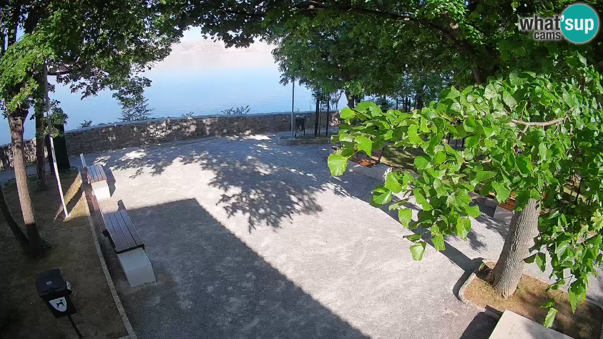 Senj Live Cam – Writers’ Park and the Velebit Channel