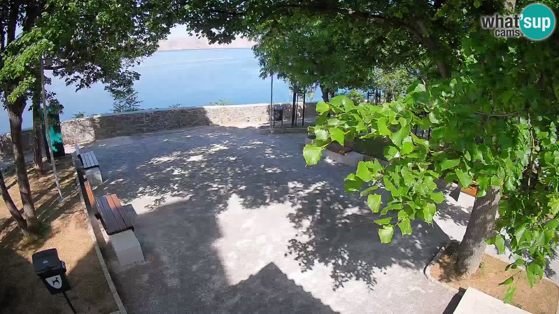 Senj Live Cam – Writers’ Park and the Velebit Channel