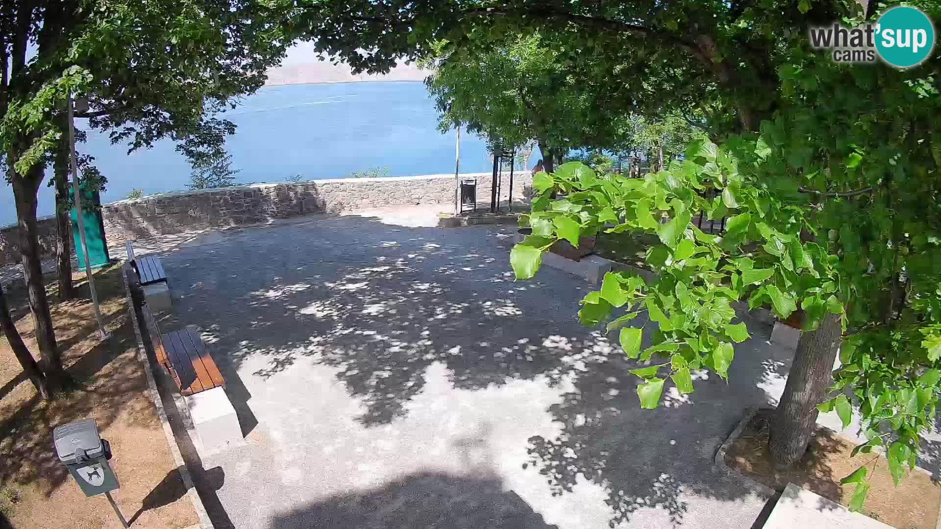 Senj Live Cam – Writers’ Park and the Velebit Channel