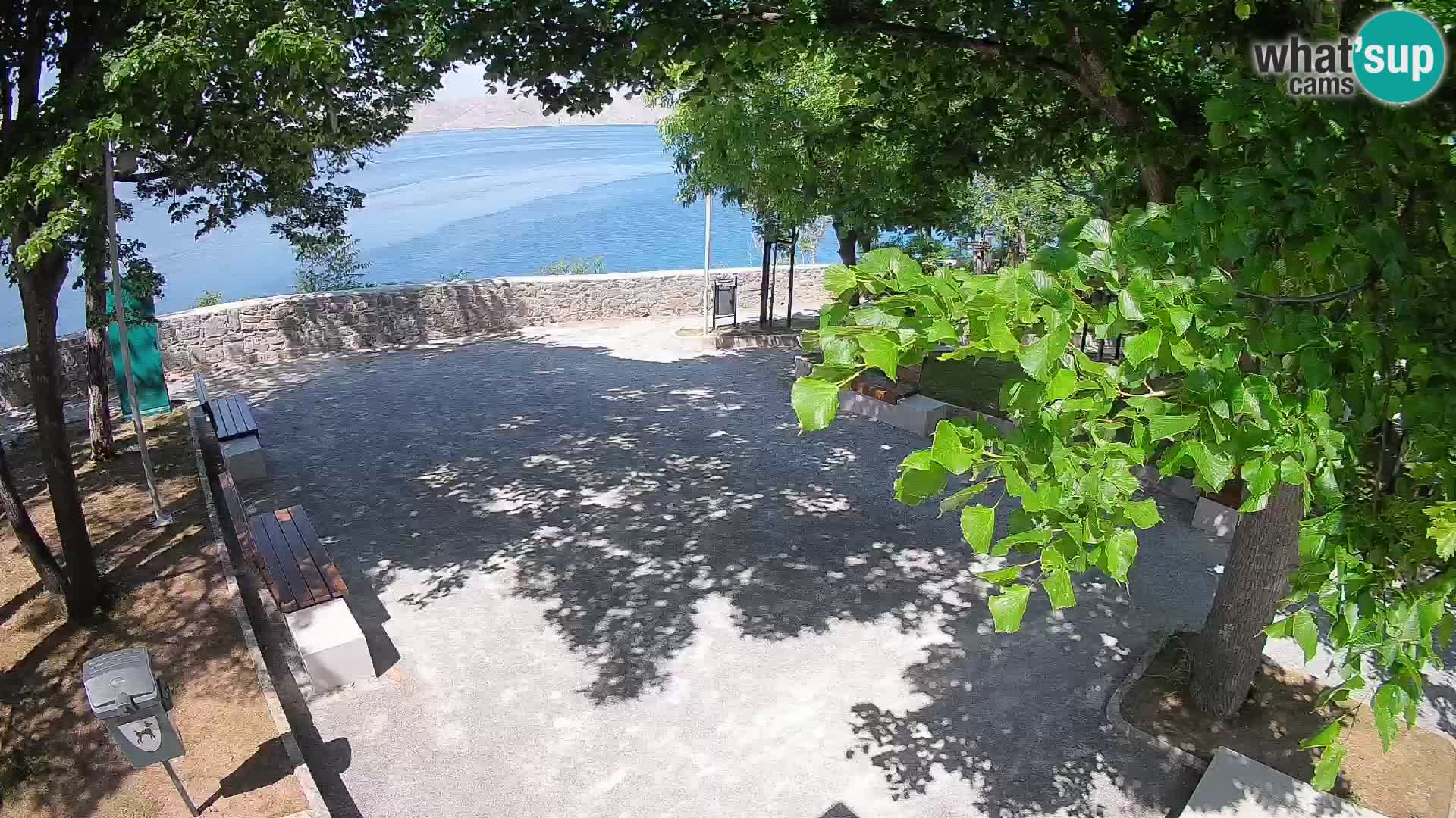 Senj Live Cam – Writers’ Park and the Velebit Channel
