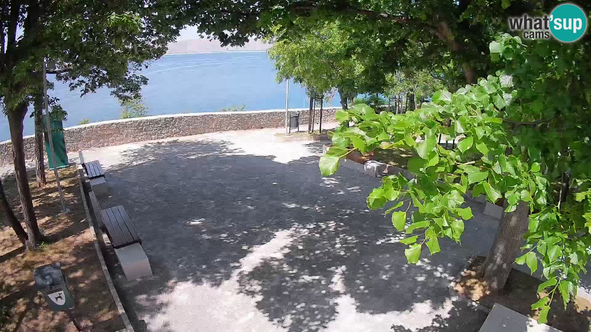 Senj Live Cam – Writers’ Park and the Velebit Channel