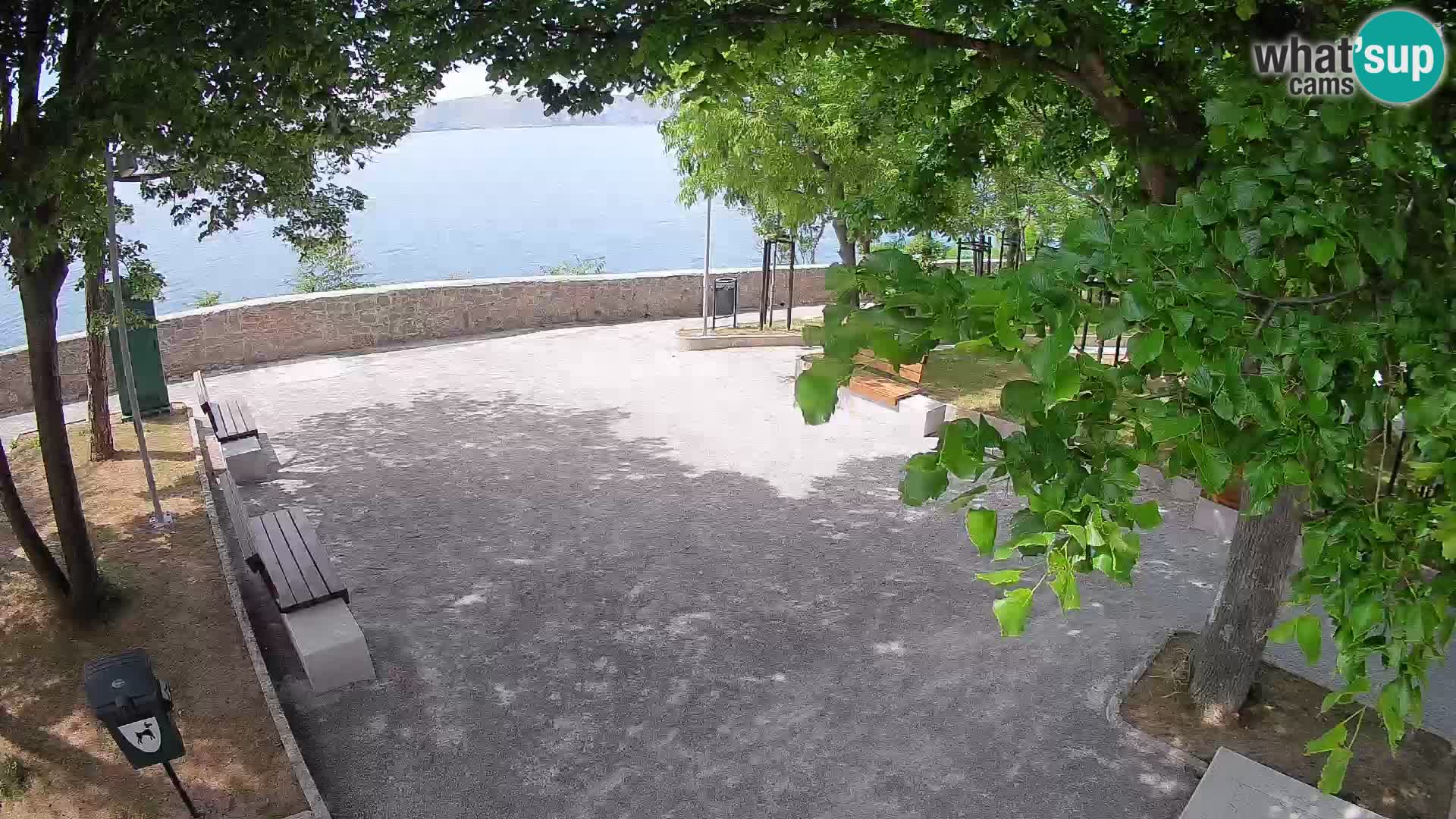 Senj Live Cam – Writers’ Park and the Velebit Channel