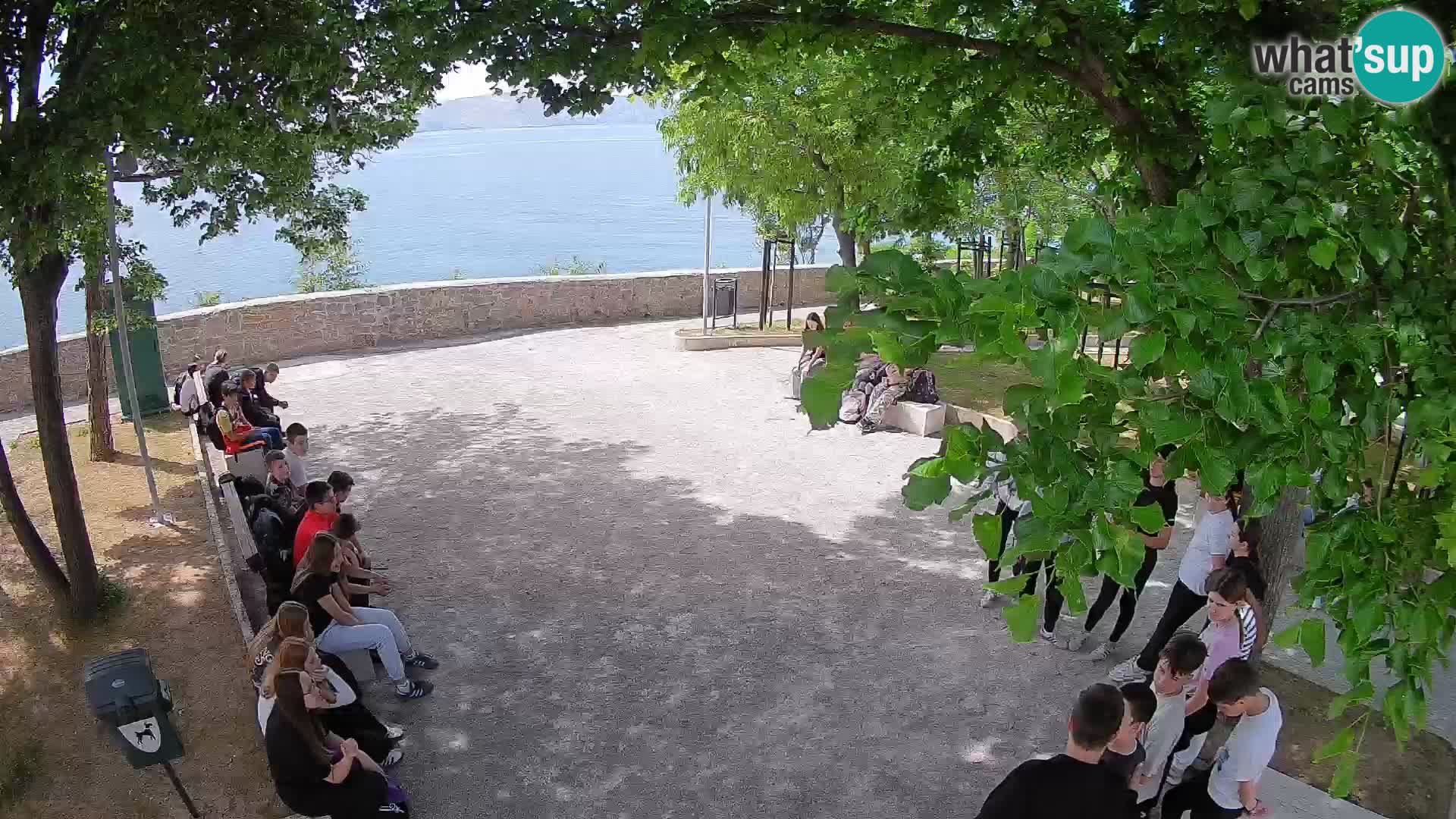 Senj Live Cam – Writers’ Park and the Velebit Channel