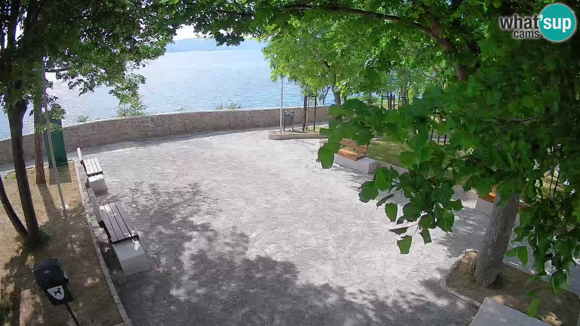 Senj Live Webcam – Schriftstellerpark und Velebit-Kanal