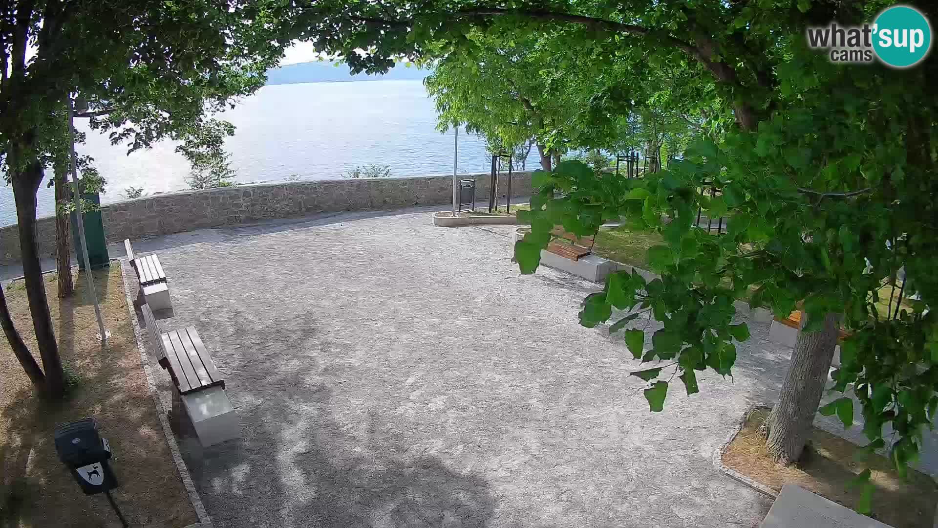 Senj Live Cam – Writers’ Park and the Velebit Channel