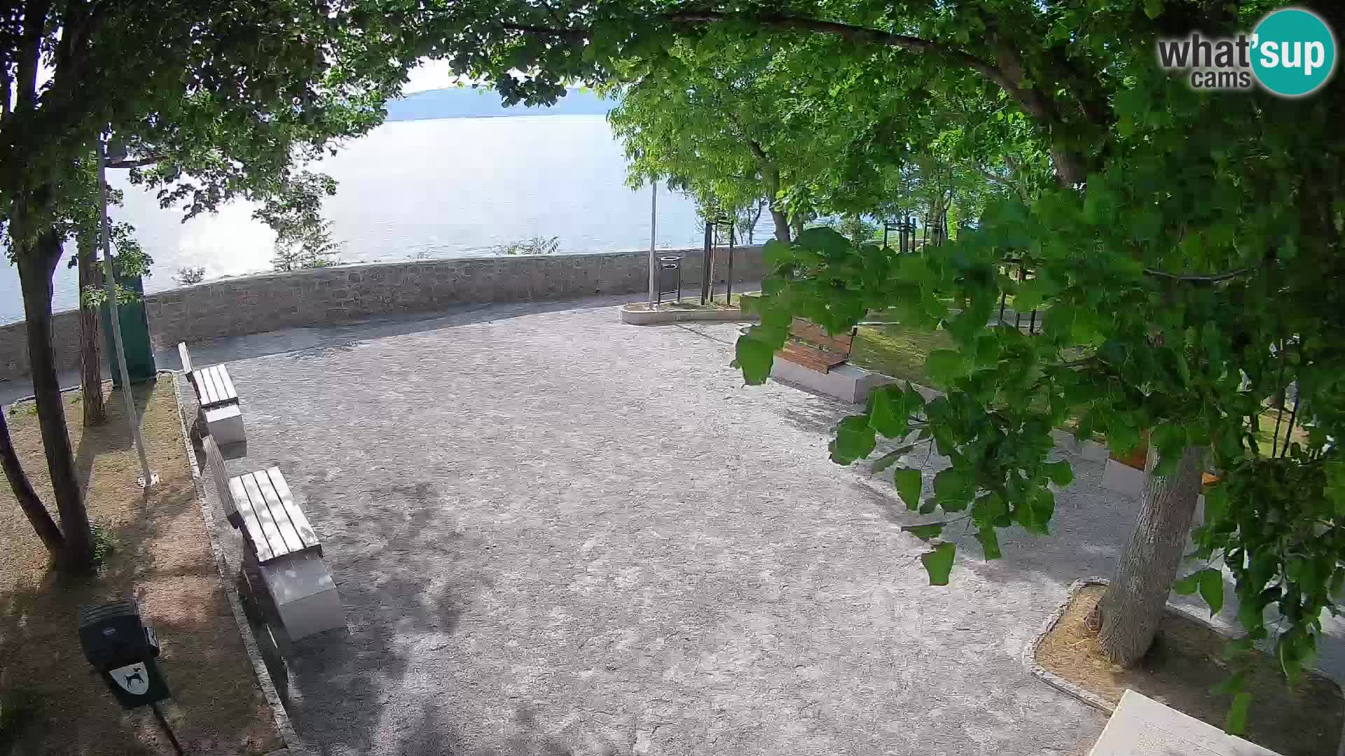 Senj Live Webcam – Schriftstellerpark und Velebit-Kanal