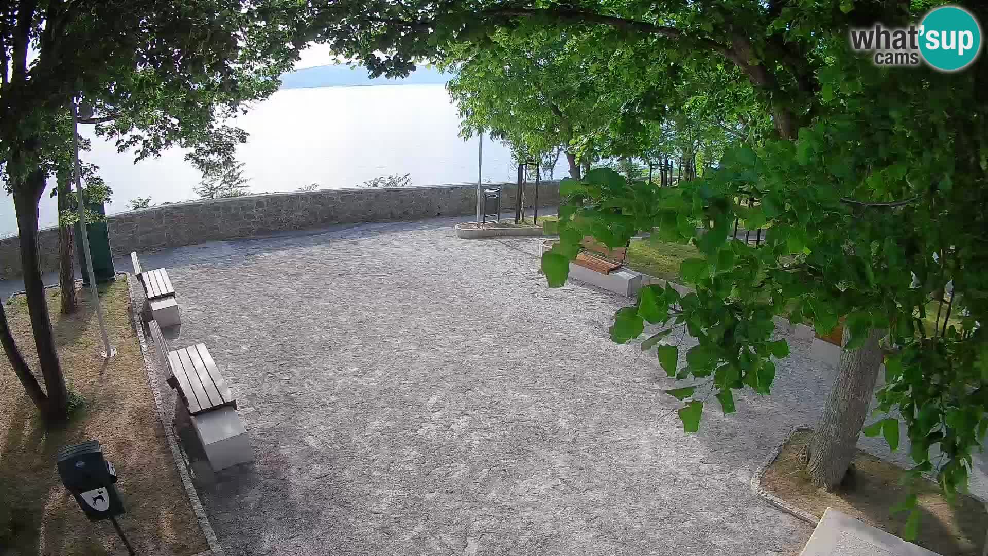 Senj Live Webcam – Schriftstellerpark und Velebit-Kanal