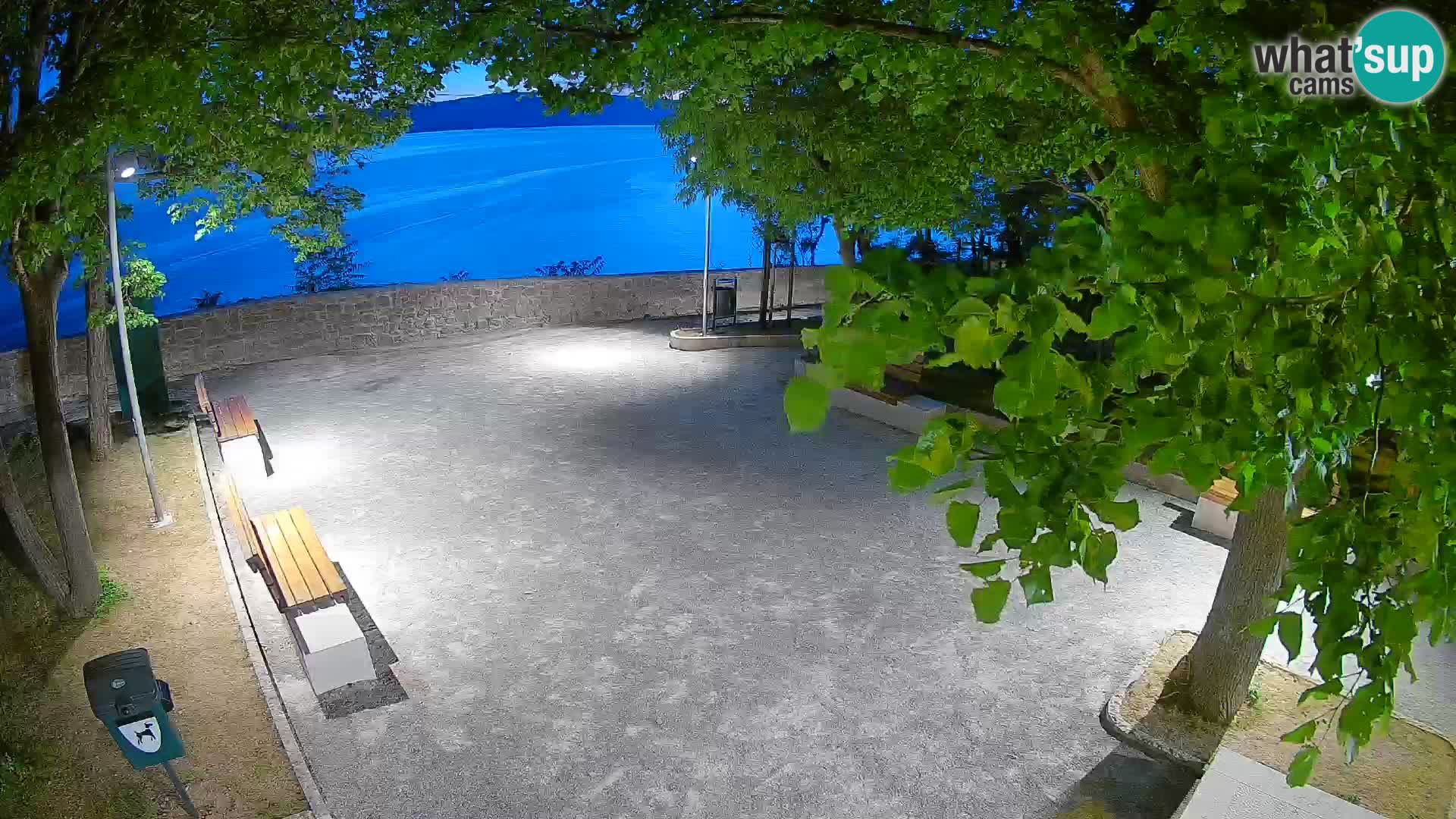 Senj Live Cam – Writers’ Park and the Velebit Channel