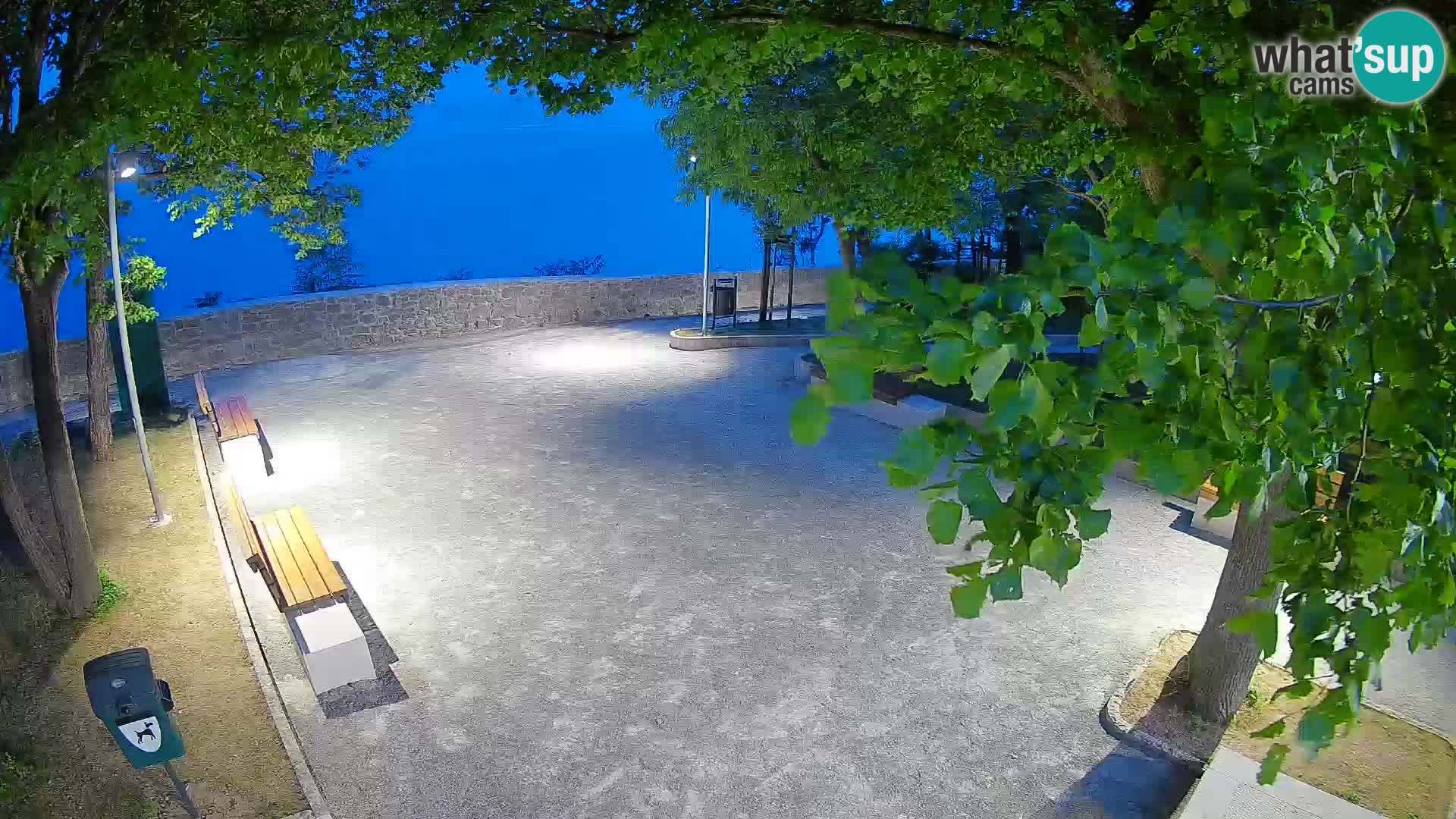 Senj Live Cam – Writers’ Park and the Velebit Channel