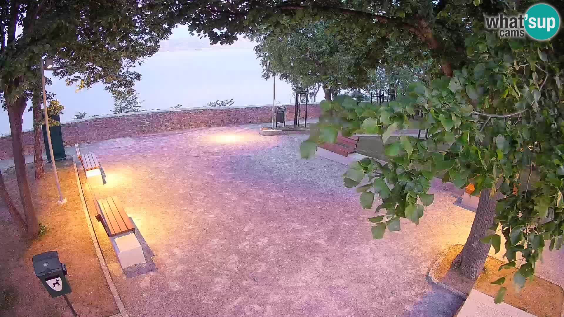 Senj Live Cam – Writers’ Park and the Velebit Channel