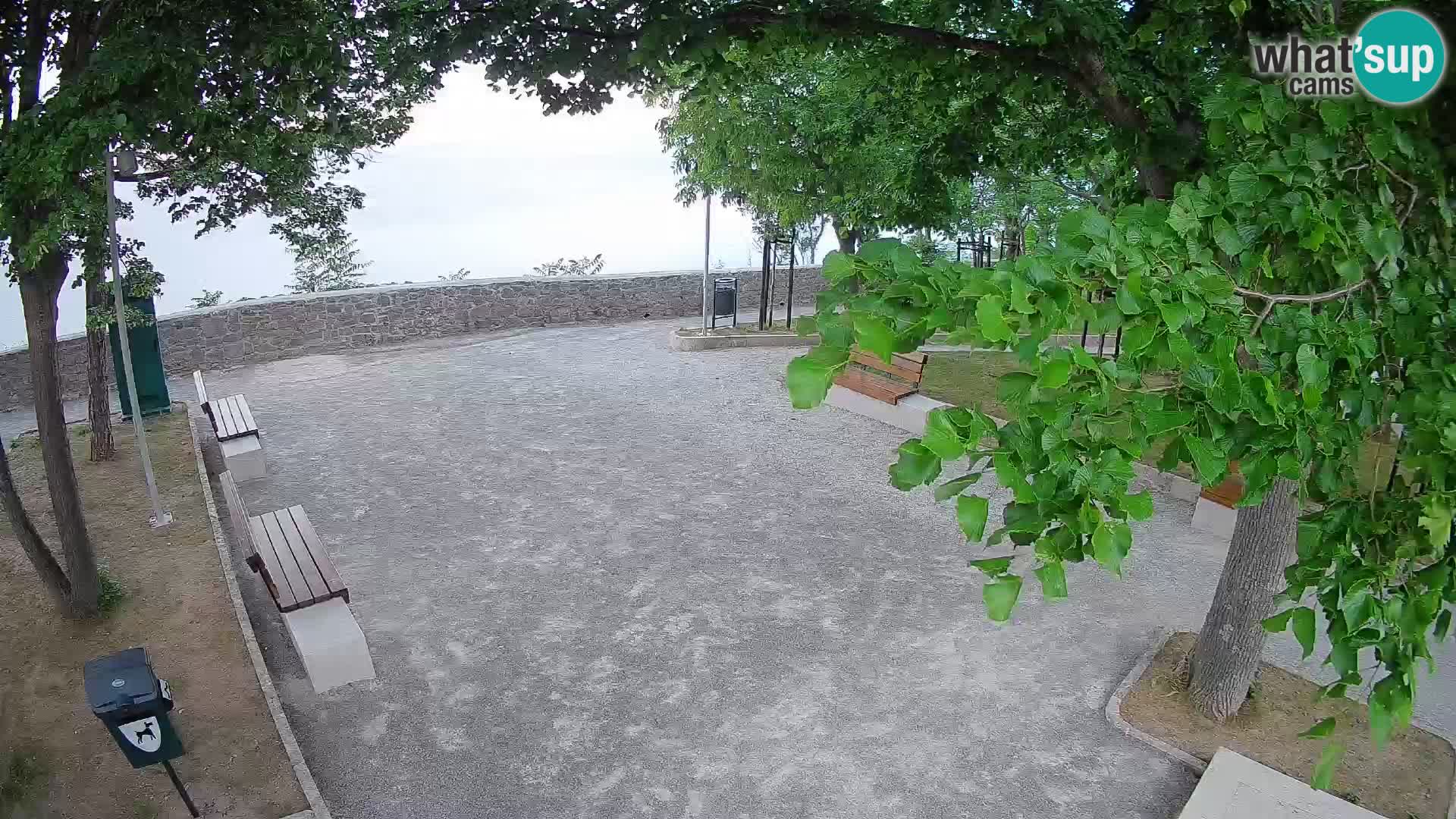 Senj Live Cam – Writers’ Park and the Velebit Channel