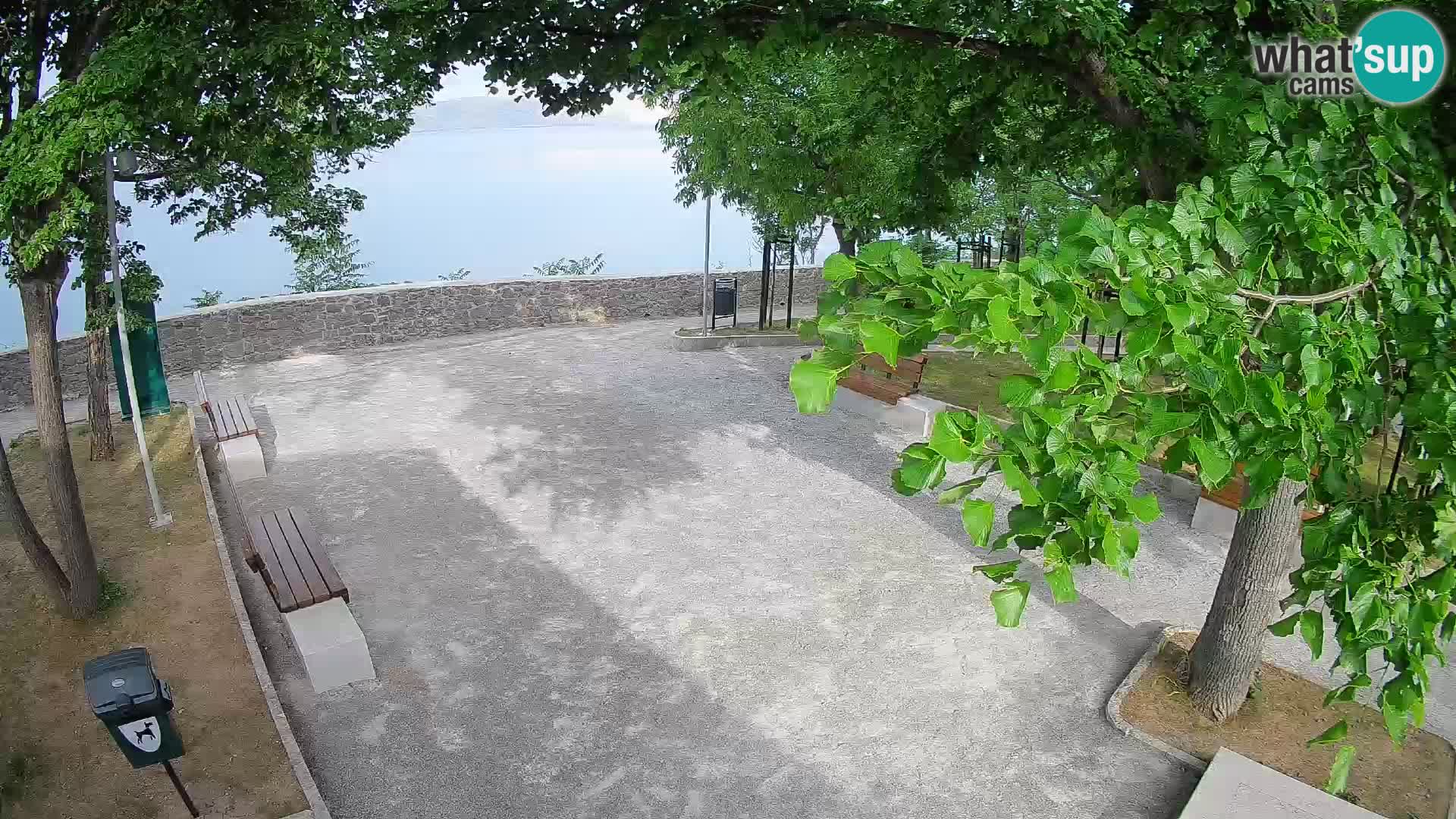 Senj Live Webcam – Schriftstellerpark und Velebit-Kanal