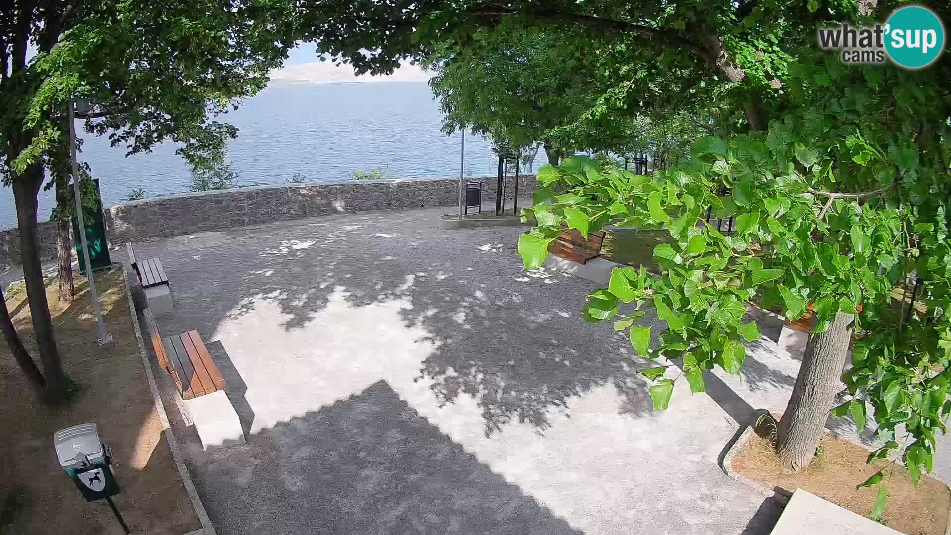 Senj Live Webcam – Schriftstellerpark und Velebit-Kanal