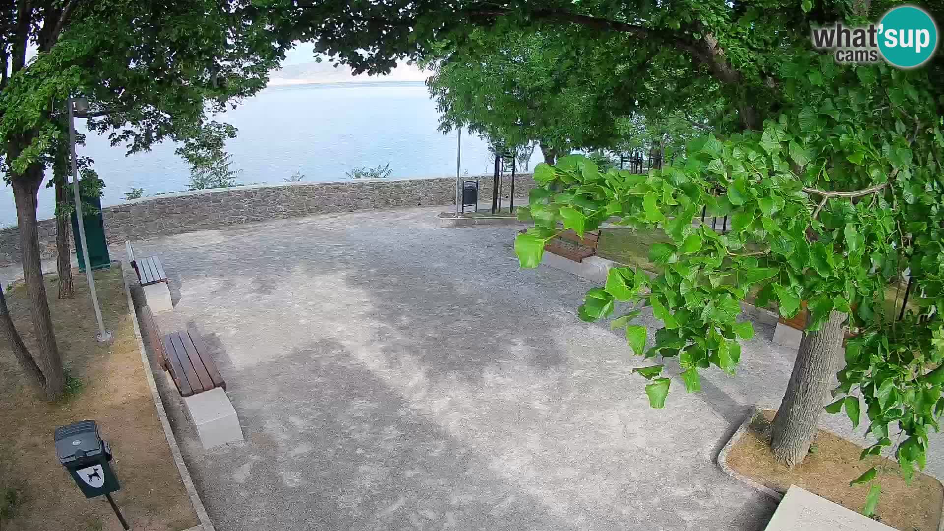 Senj Live Cam – Writers’ Park and the Velebit Channel