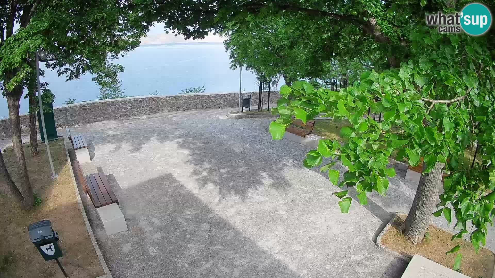 Senj Live Cam – Writers’ Park and the Velebit Channel